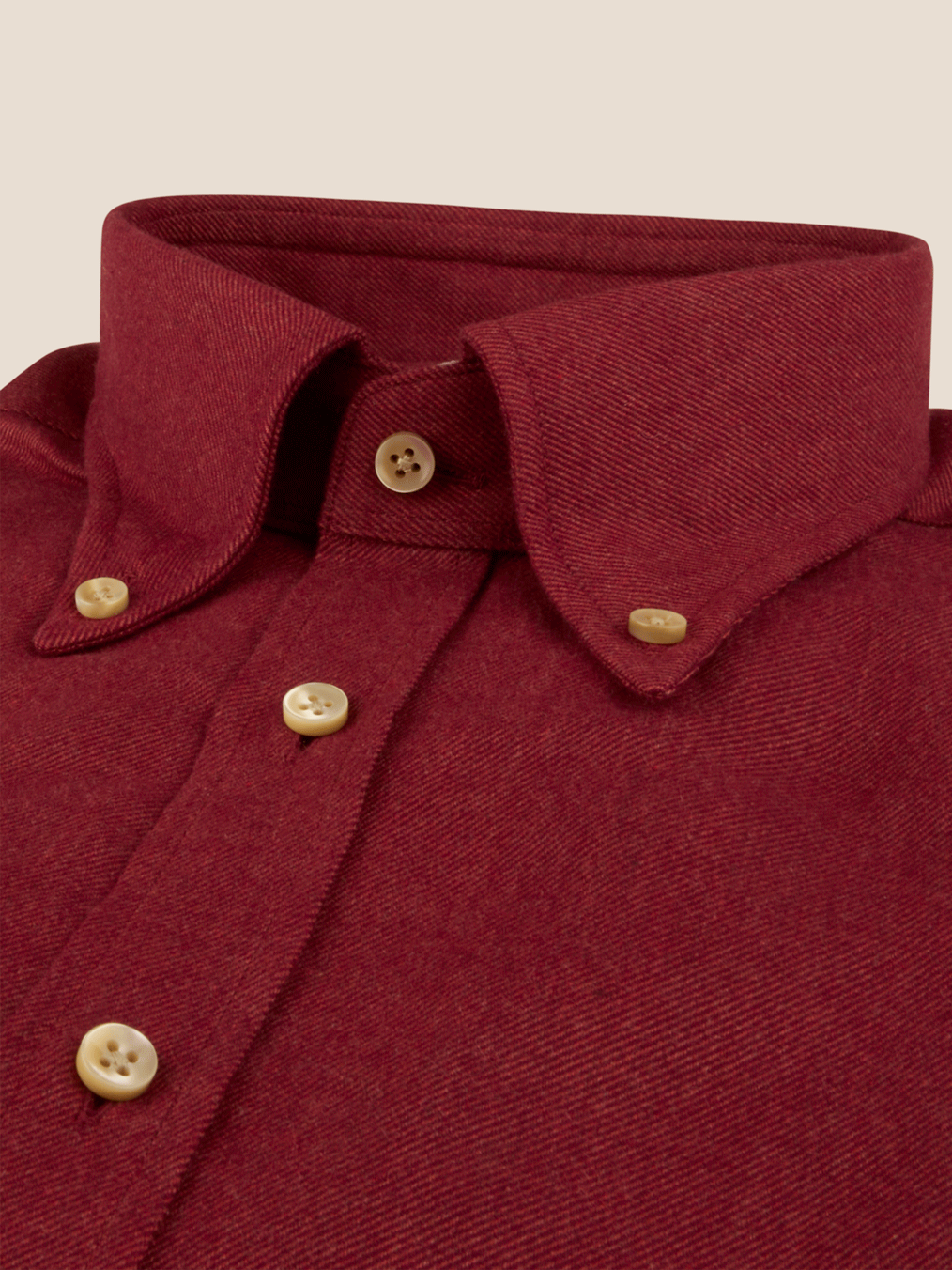 Regular Flanell Skjorte - Burgunder