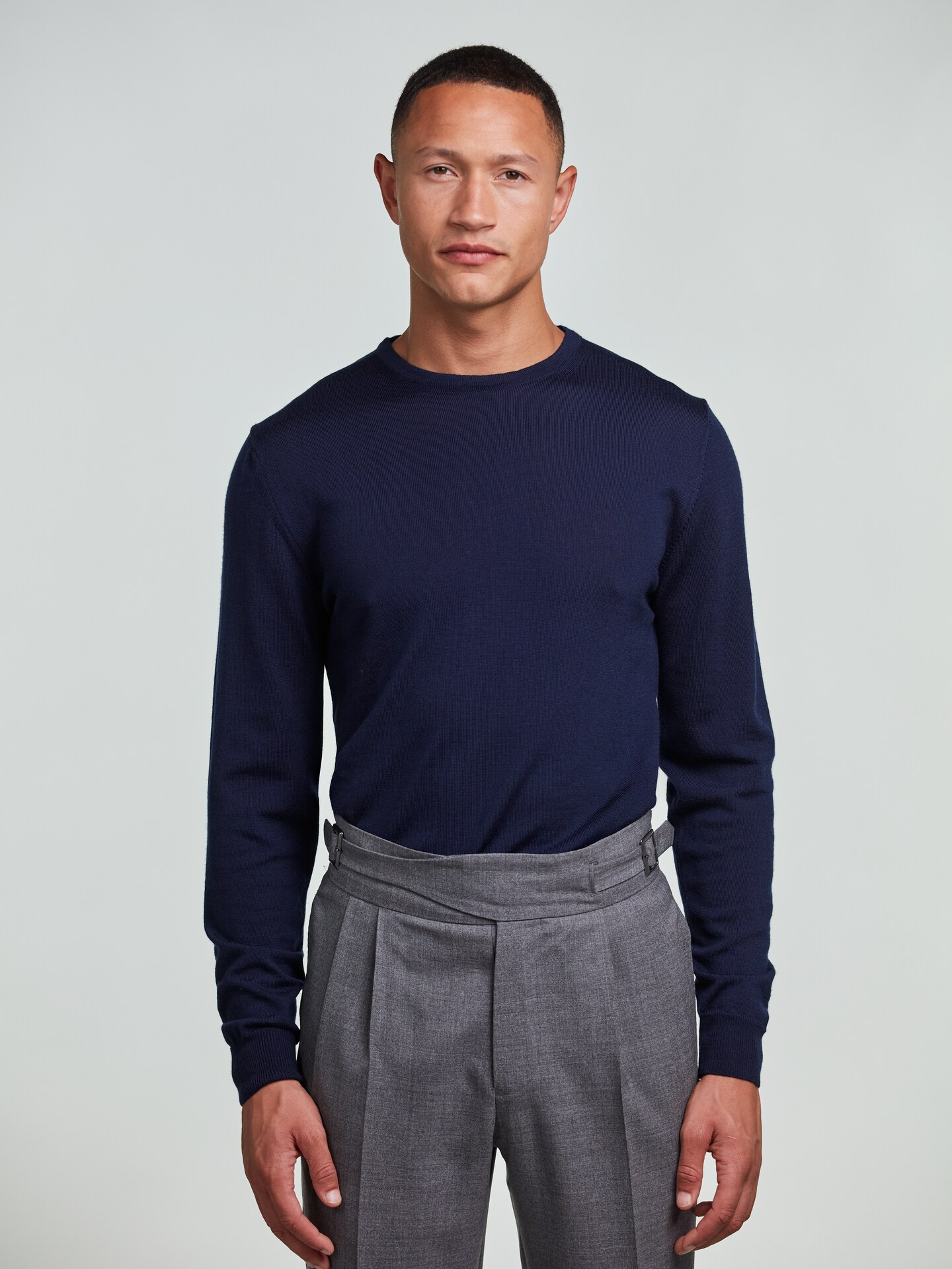Merino Crew neck - Mørk Blå