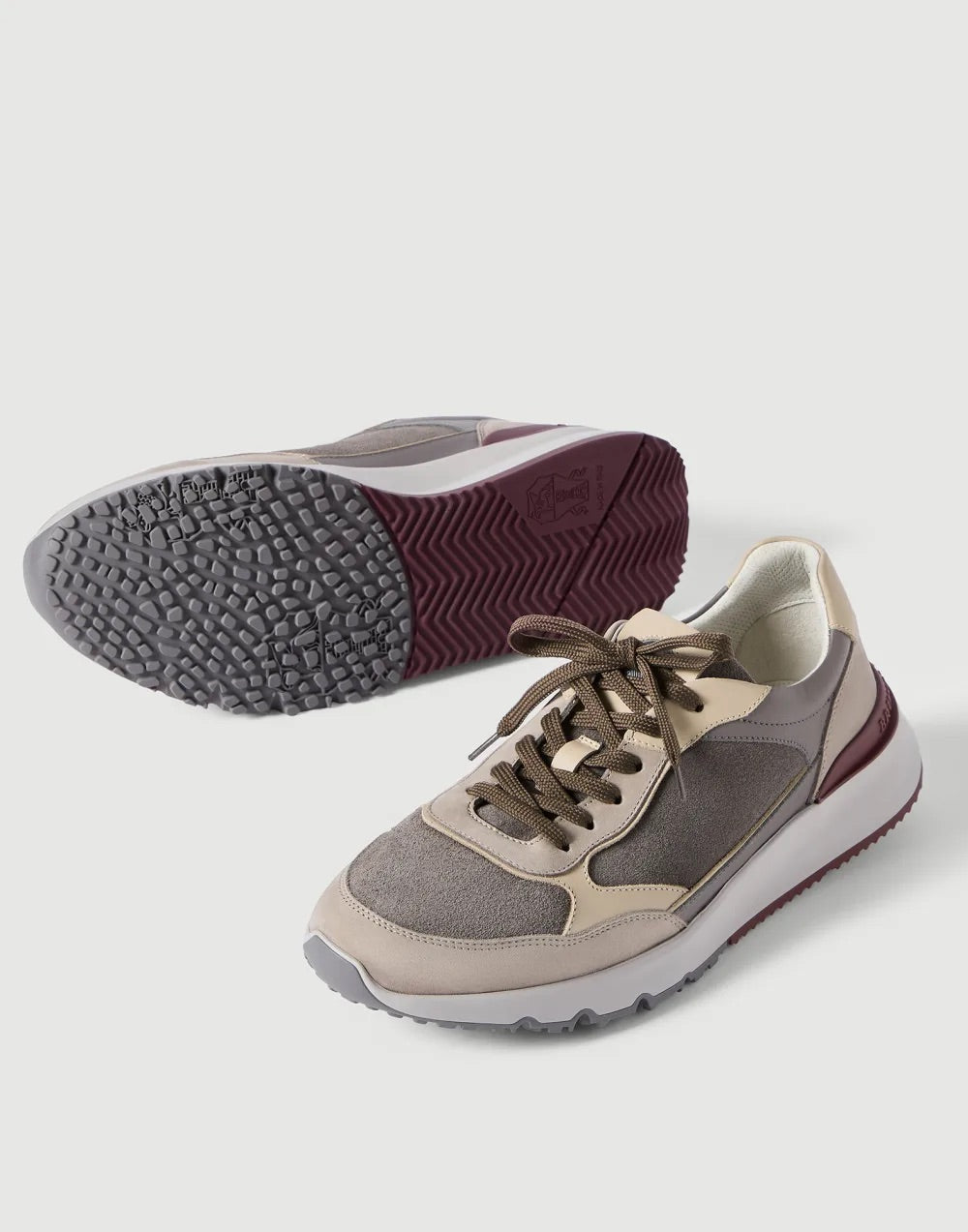 Nubuck and suede runners - Beige