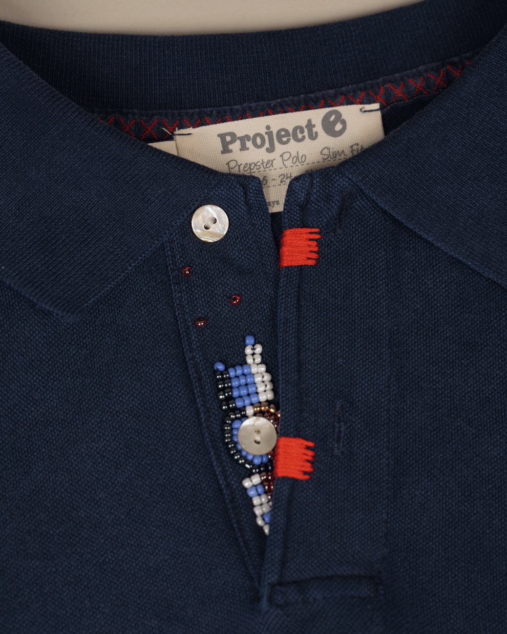 Pique m/Perler - Navy