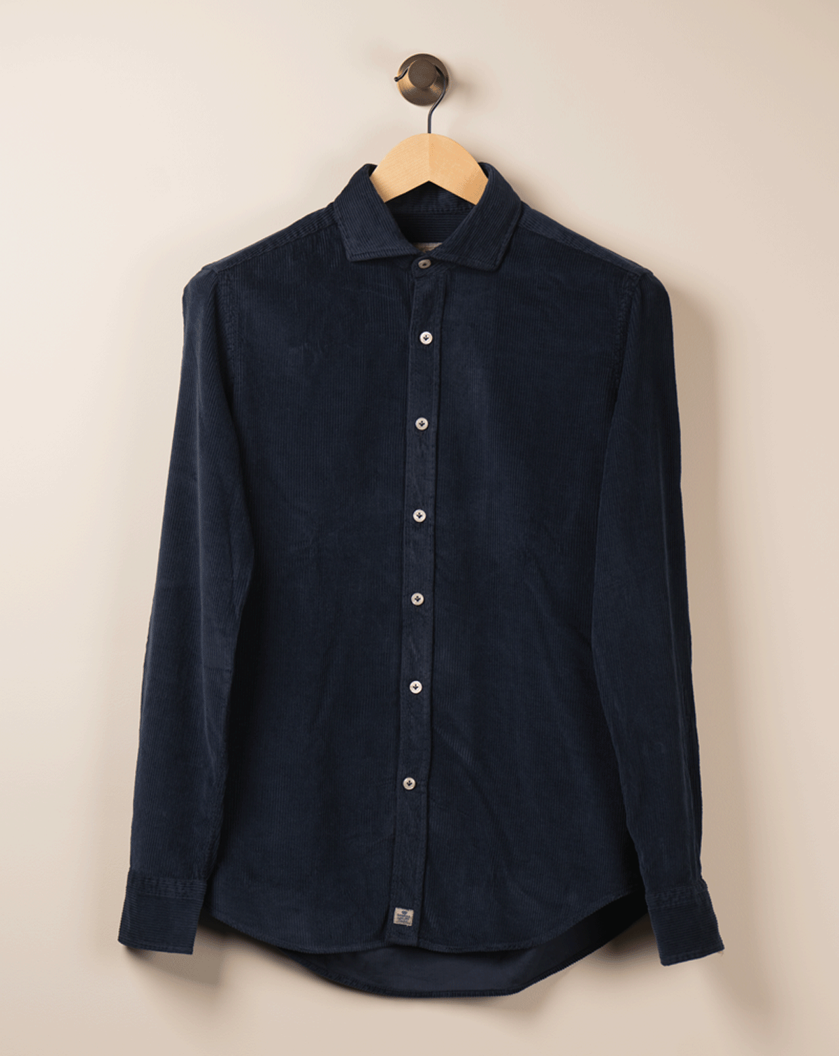 Cord Skjorte m/Lommer - Navy