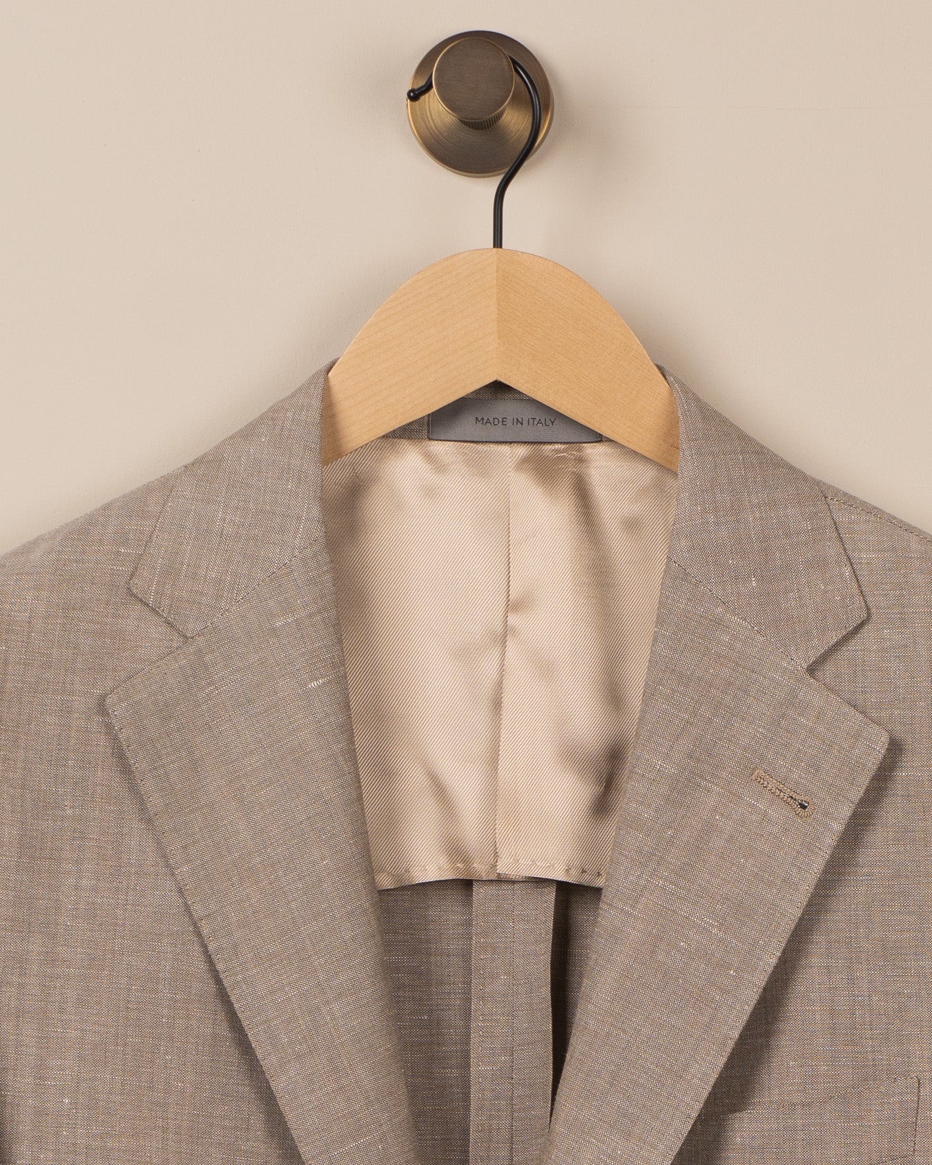 Beige ull & lindress