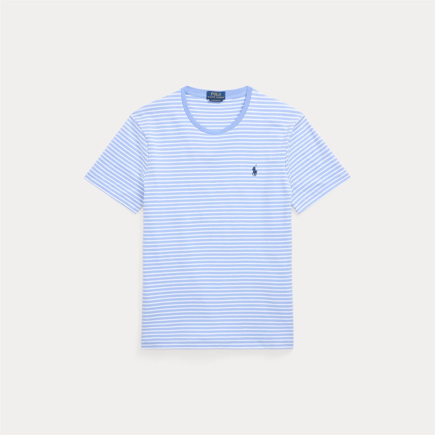 Stripete T-Shirt - Lys blå/Hvit
