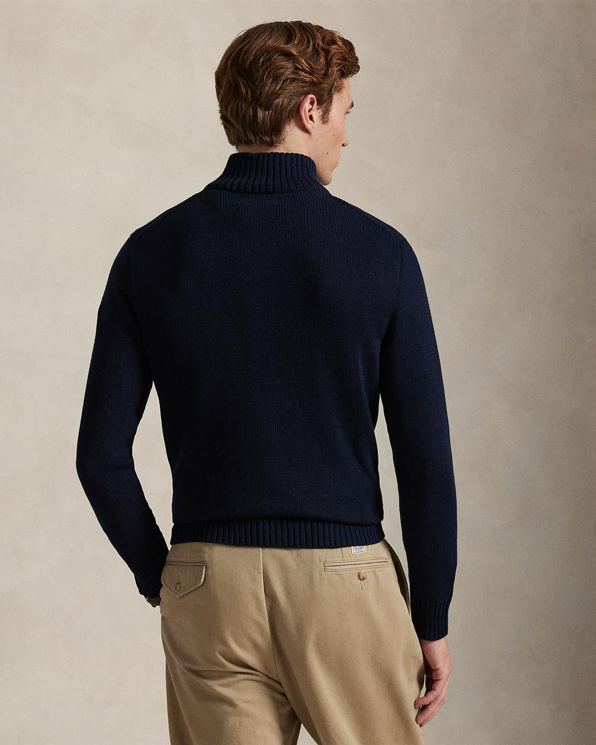Half-Zip Bomull - Navy