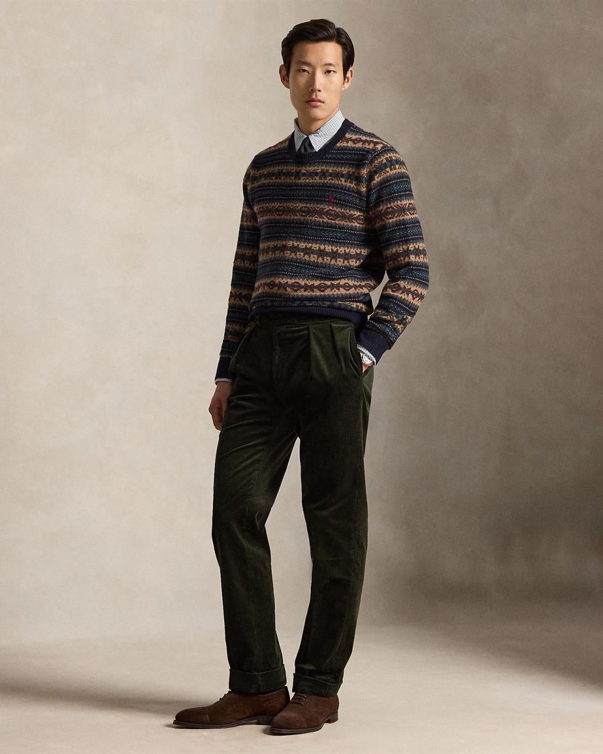 Crewneck med Fair Isle mønster -