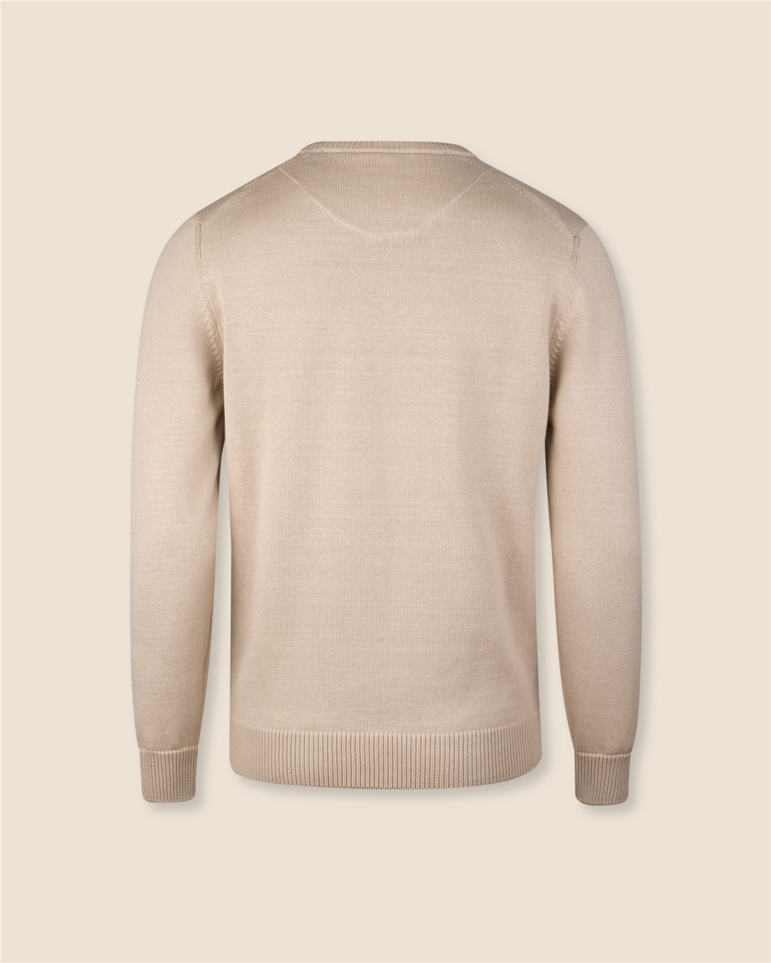 Rundhals Bomull - Beige