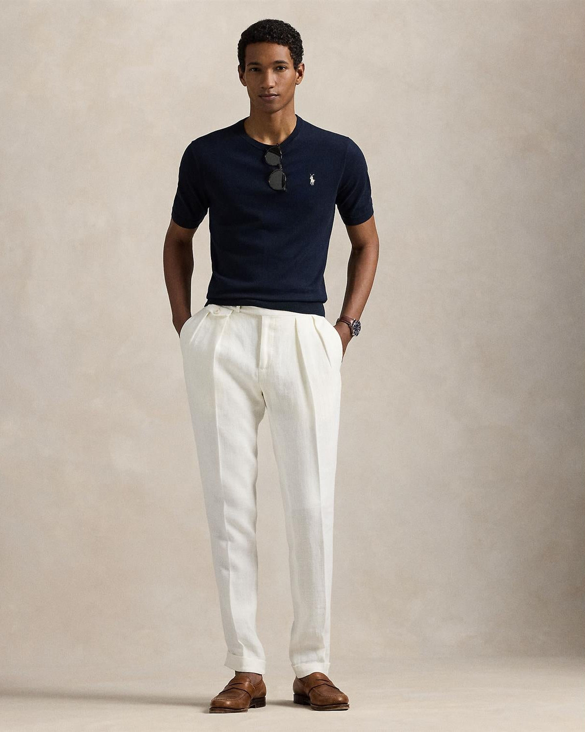 Kortermet Genser  - Navy