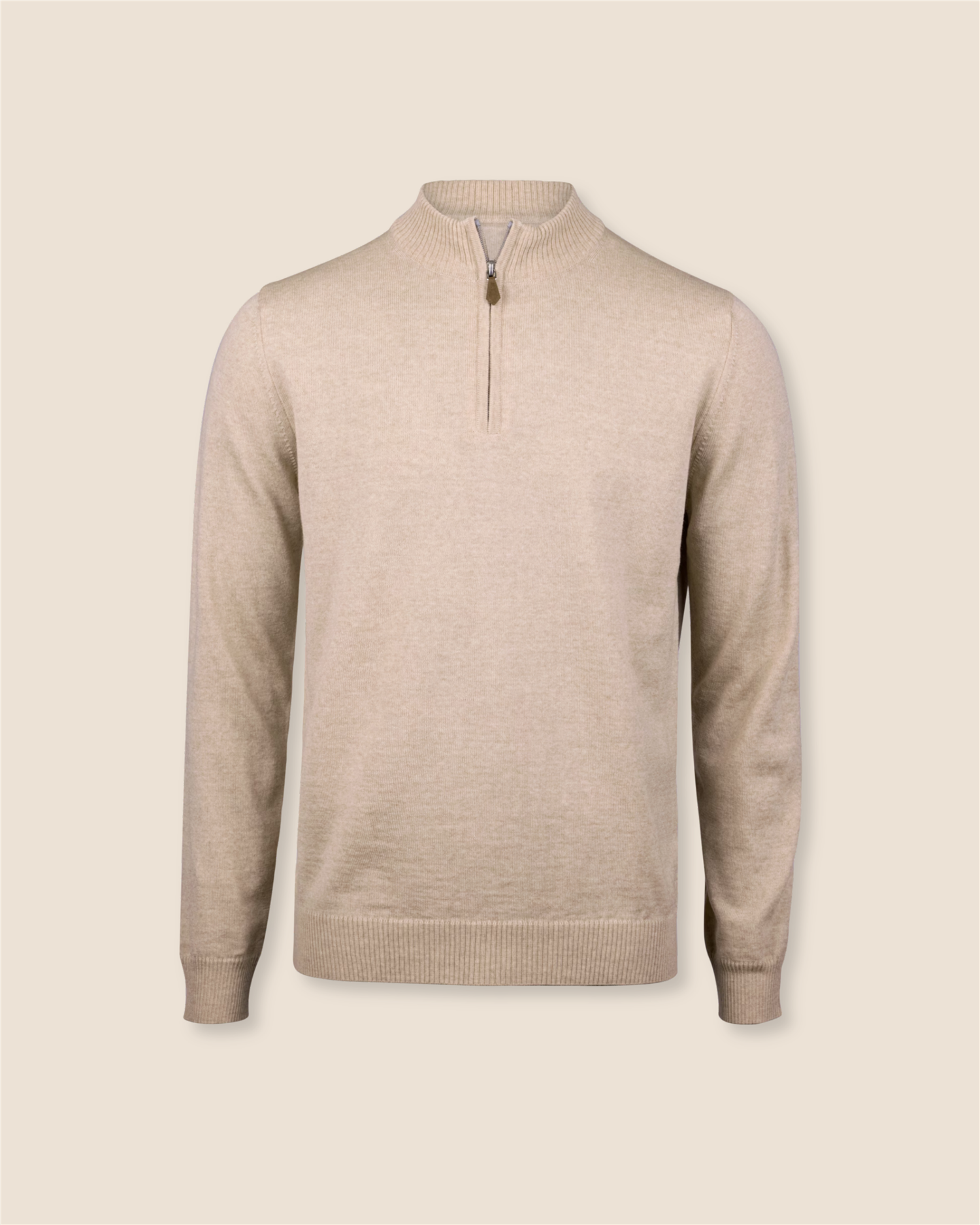 Half-Zip Merino - Beige