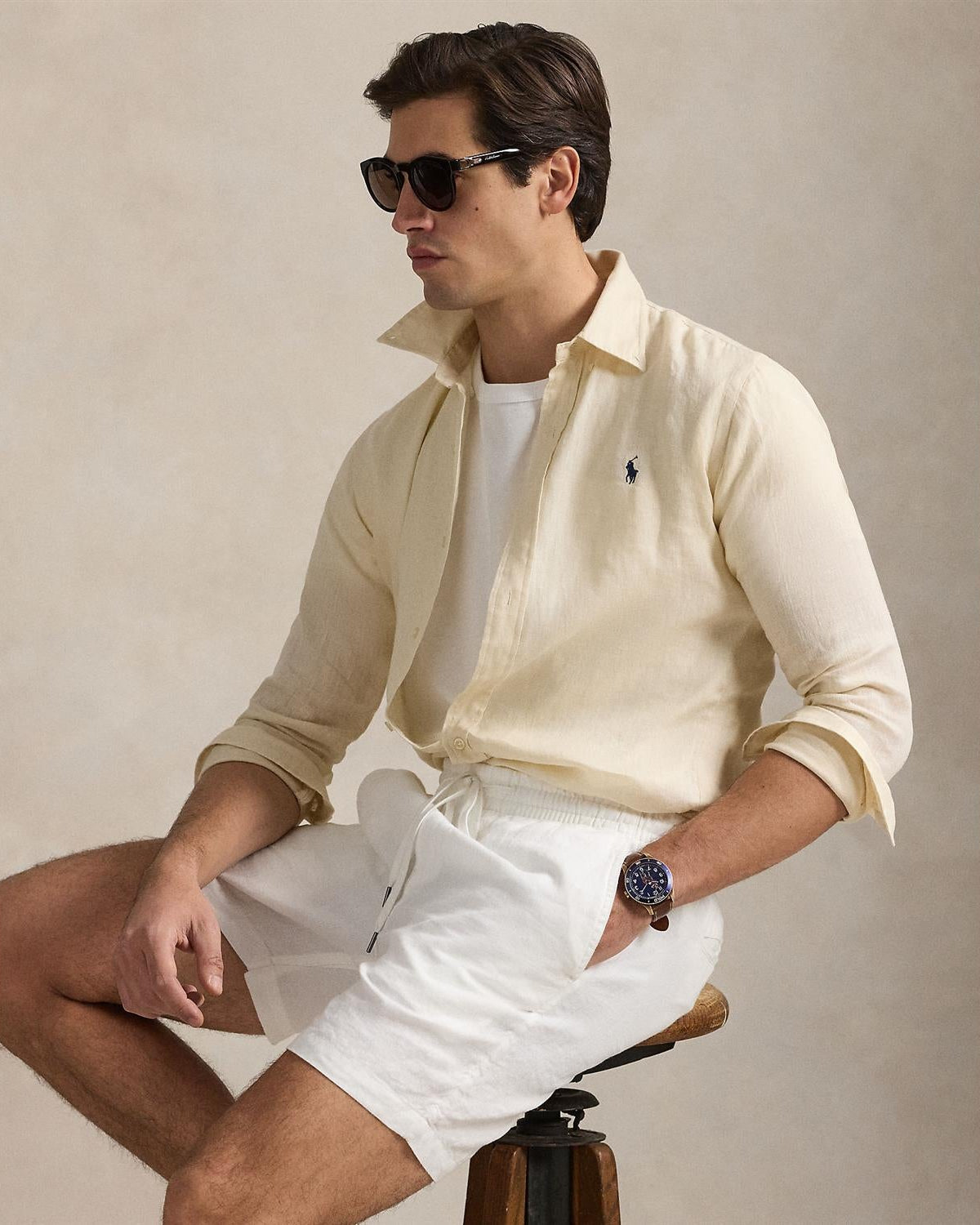 Linskjorte Slim Fit - Hvit