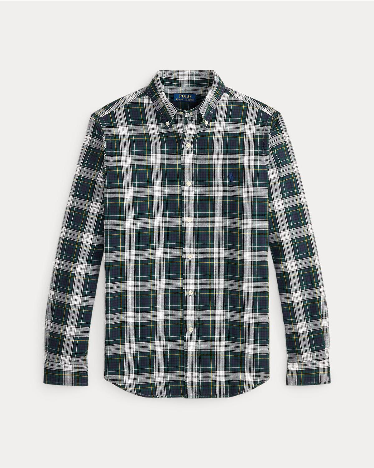 Rutet Oxford Skjorte - Krem/Navy