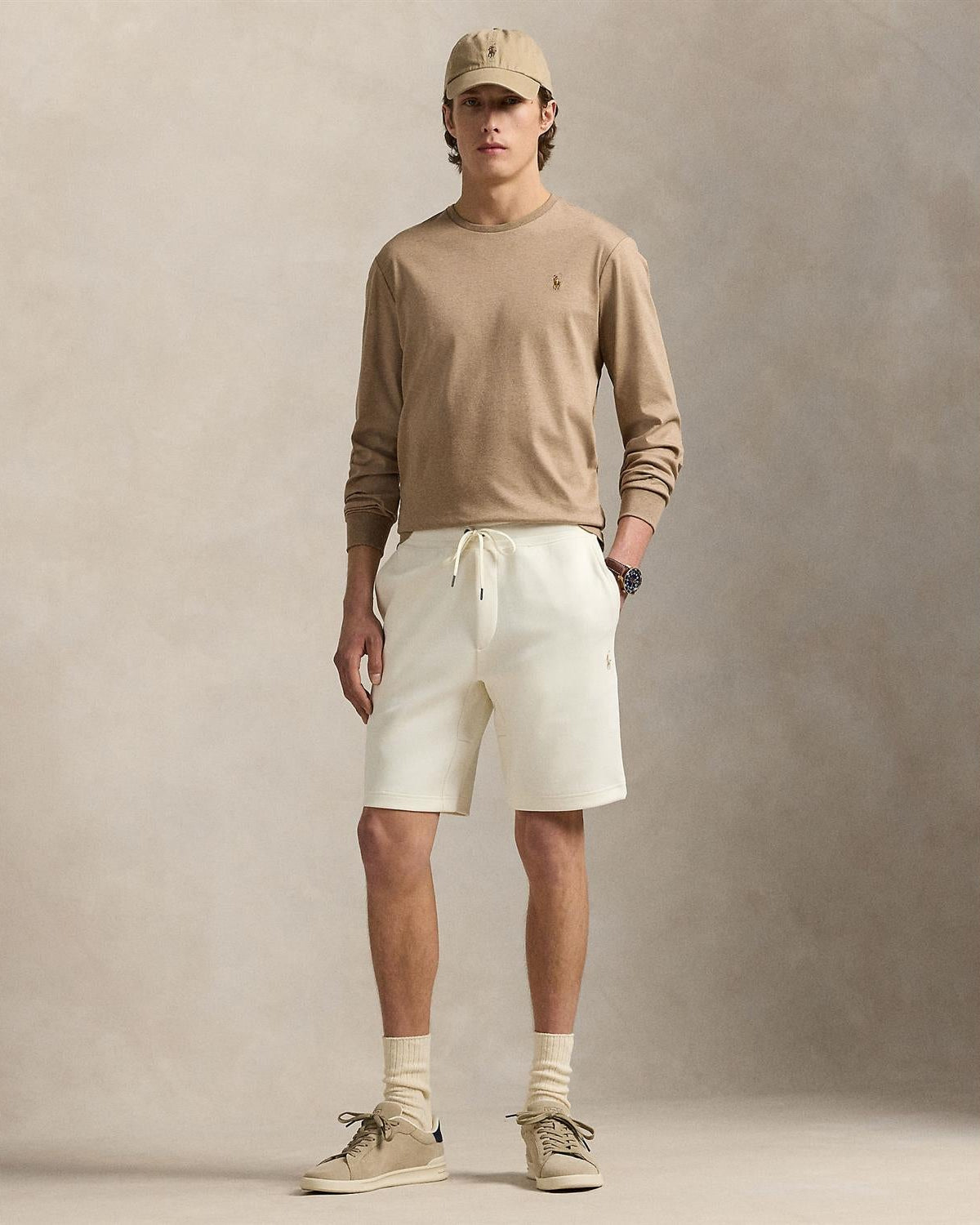Double Knit Shorts - Krem
