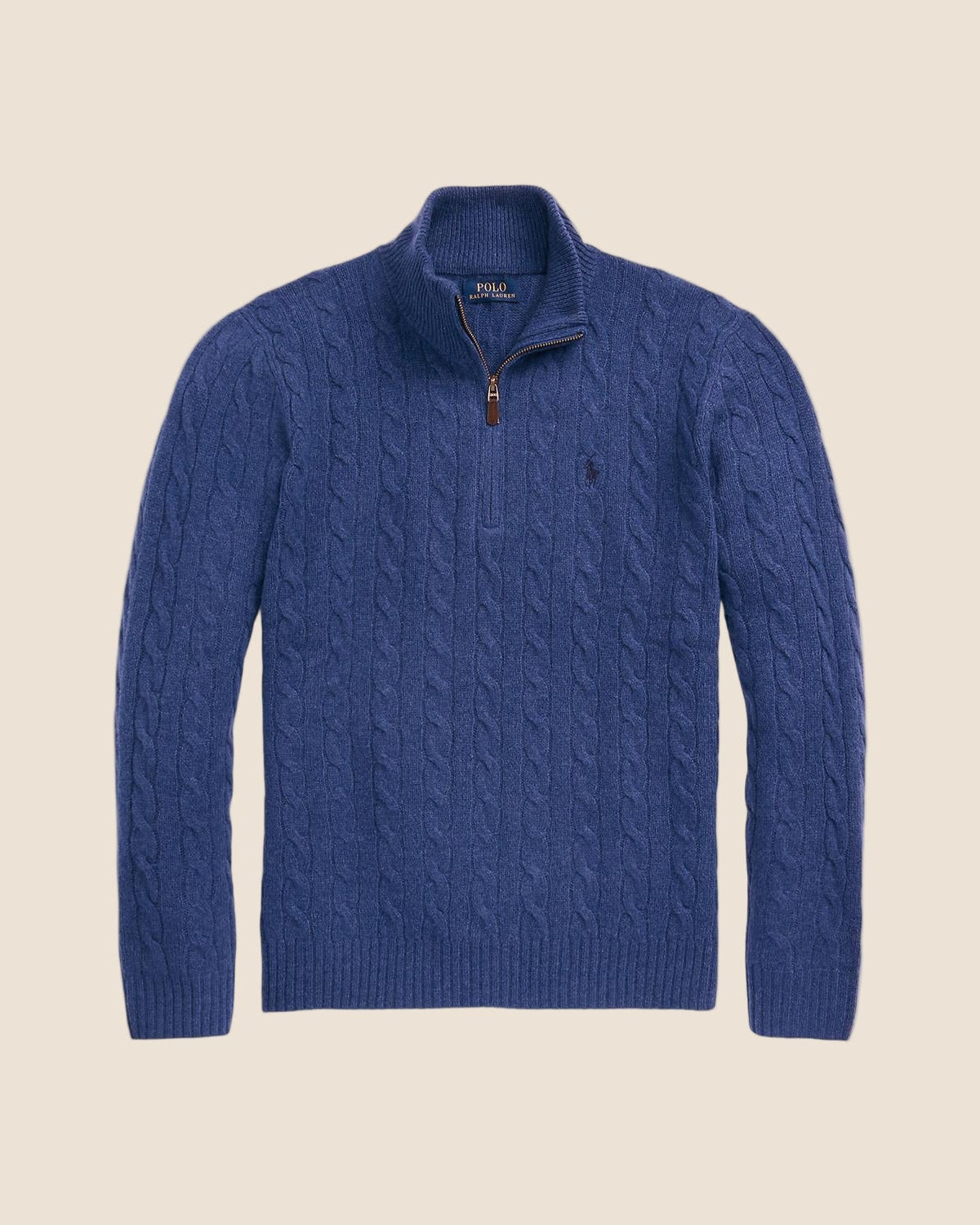 Kabel Half-Zip - Blå