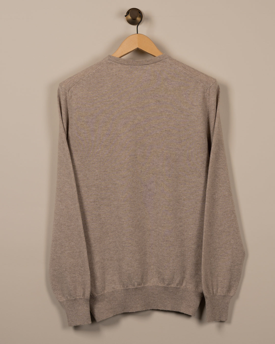 Cashmere crewneck genser - Beige