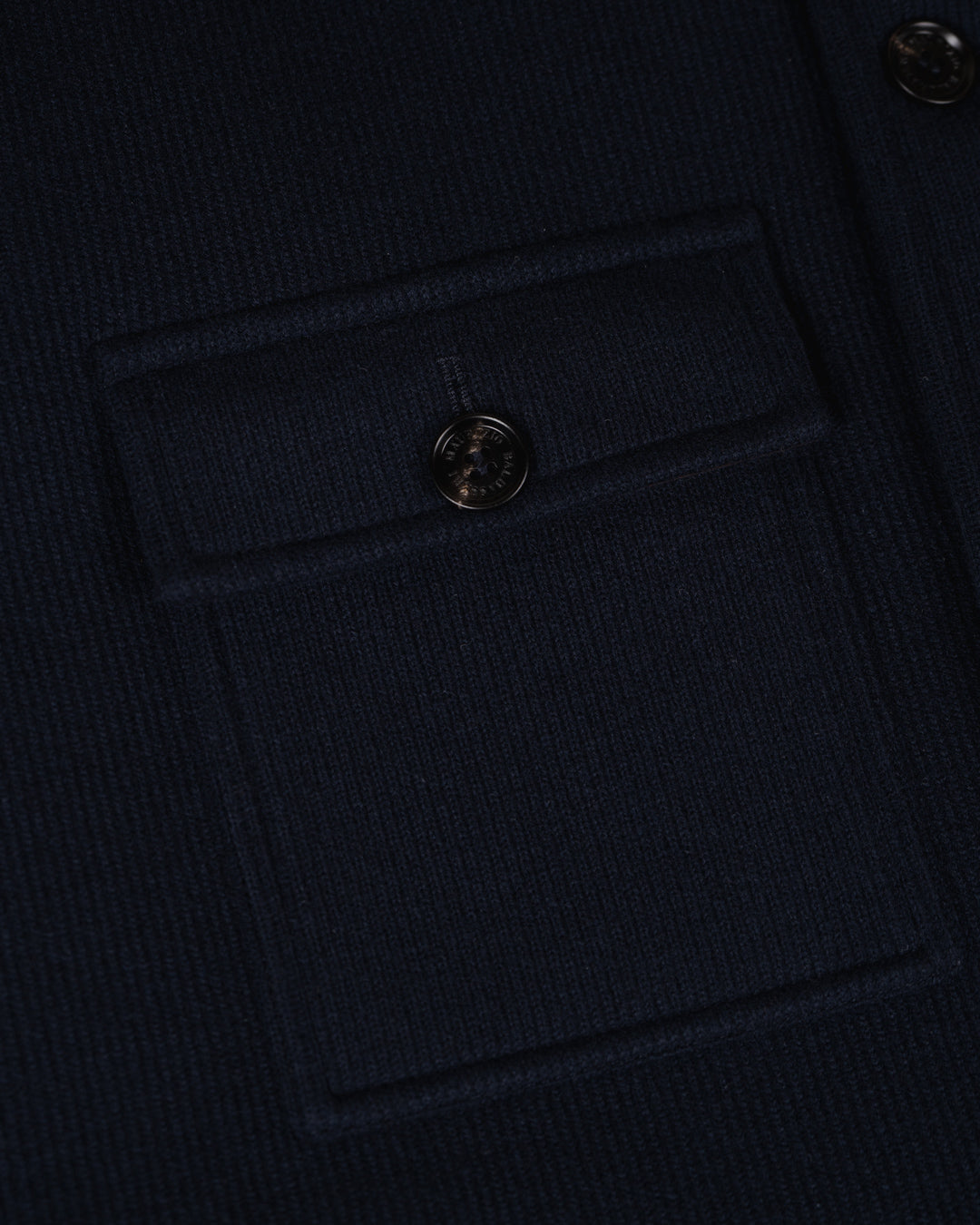Knitted Shirt Jacket - Navy