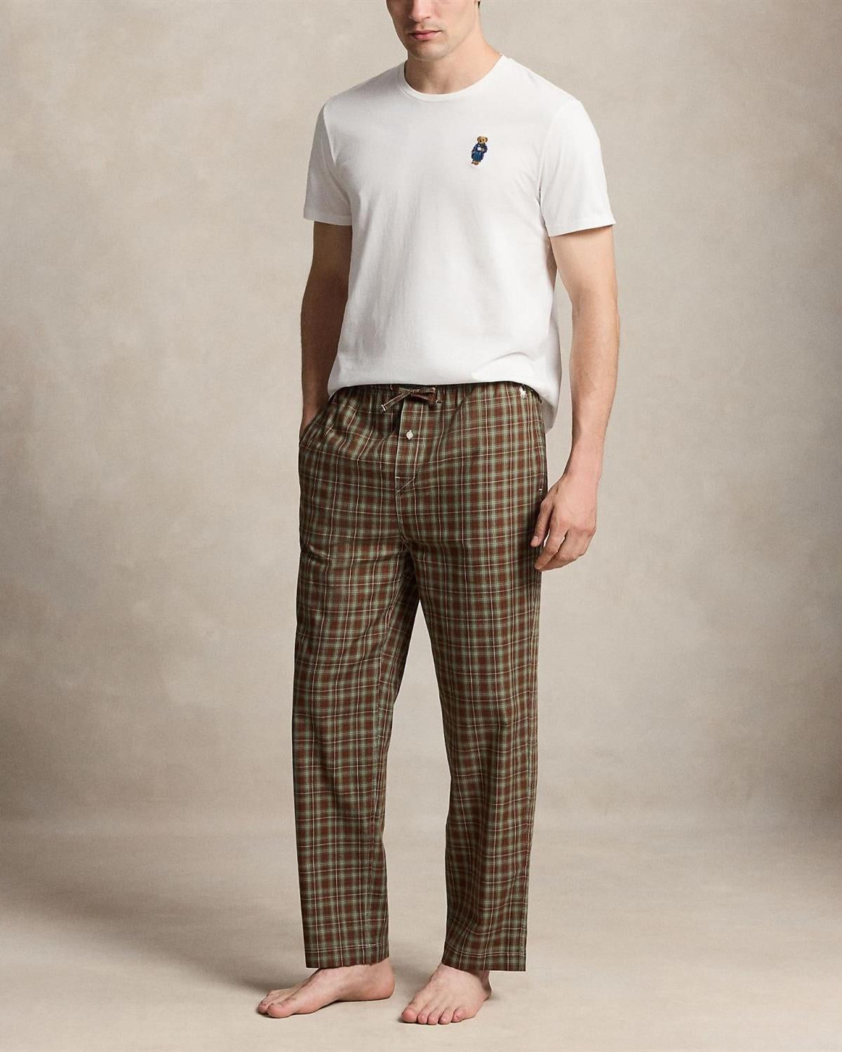 Jersey Pyjamas - Hvit/Brun