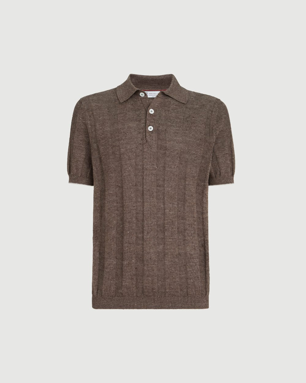 Kortermet Polo Genser - Brun