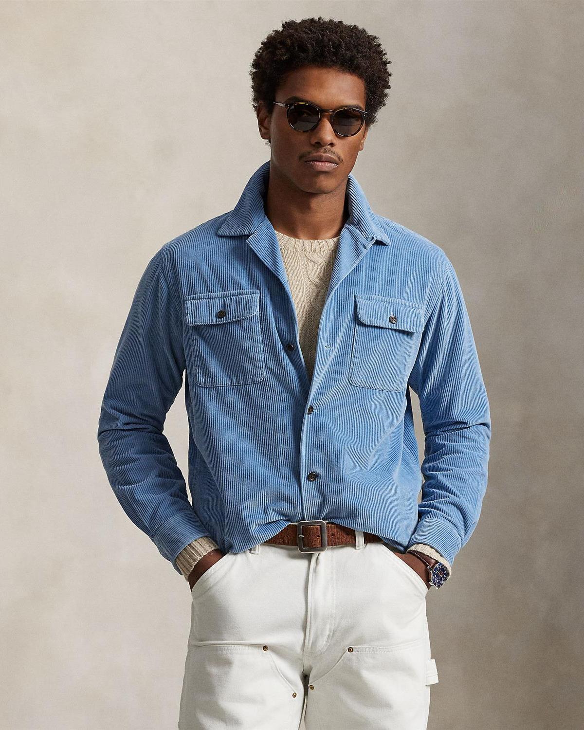 Cord Skjorte - Mellomblå