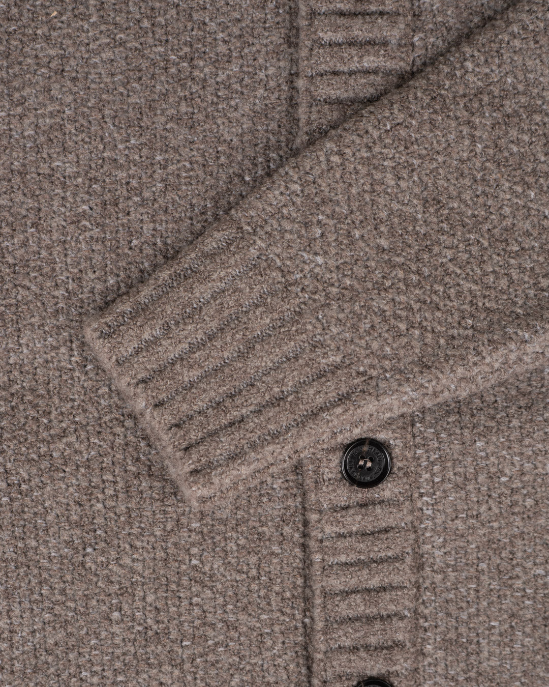 Blouson Wool Blend Cardigan - Beige