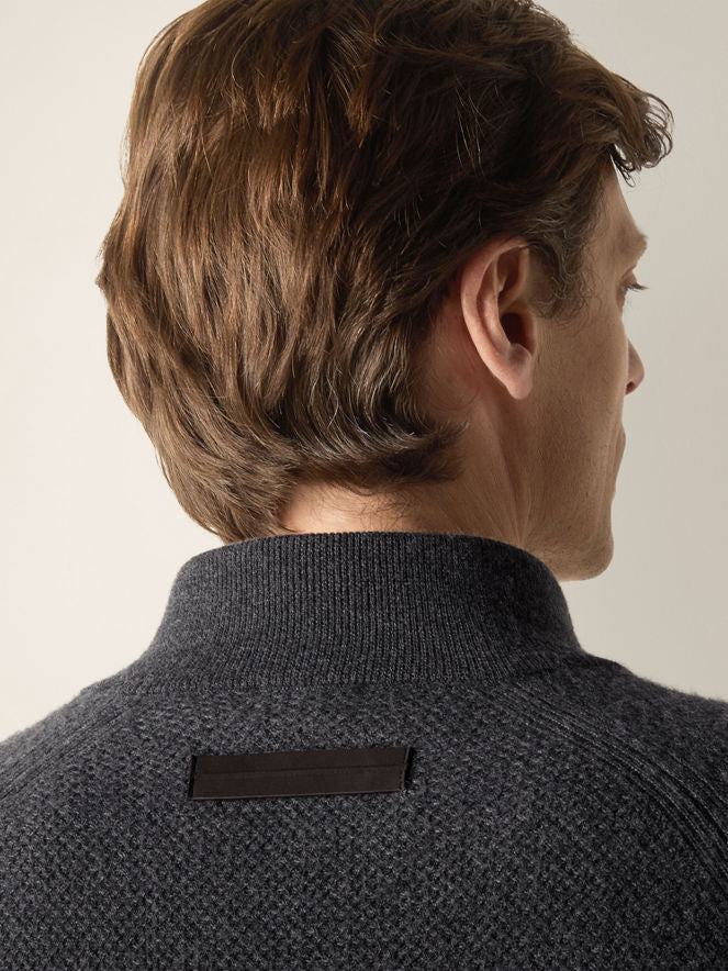 Mélange Oasi Cashmere Zip - Grå
