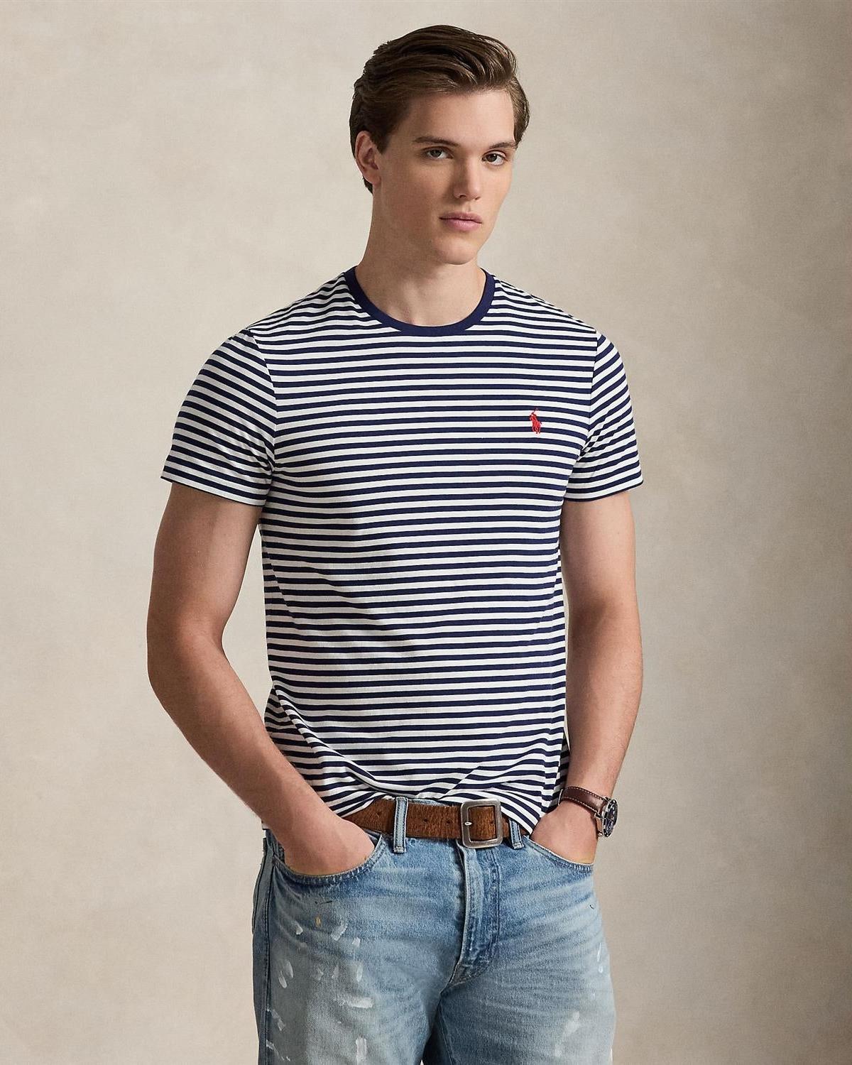 T-Shirt Stripet - Blå/Hvit