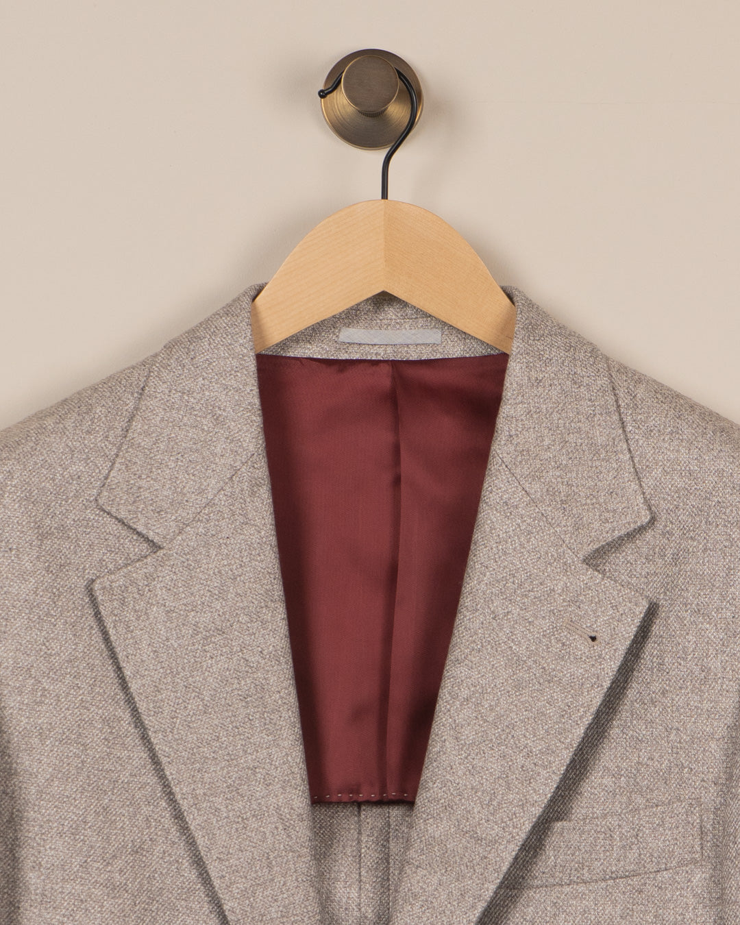 Silke og cashmere cavalry tweed deconstructed blazer - Grå