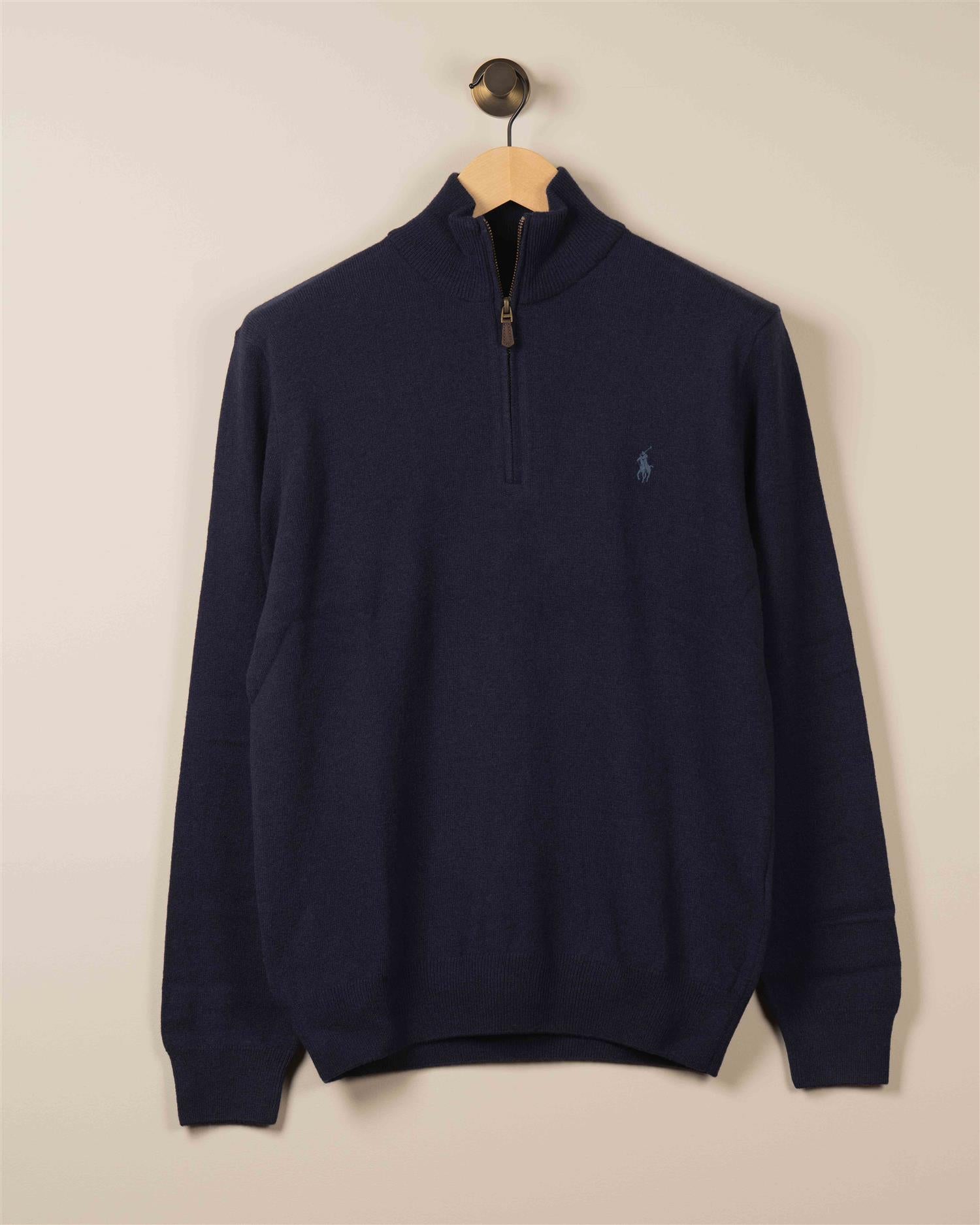 Rustikk Merino Half Zip - Navy