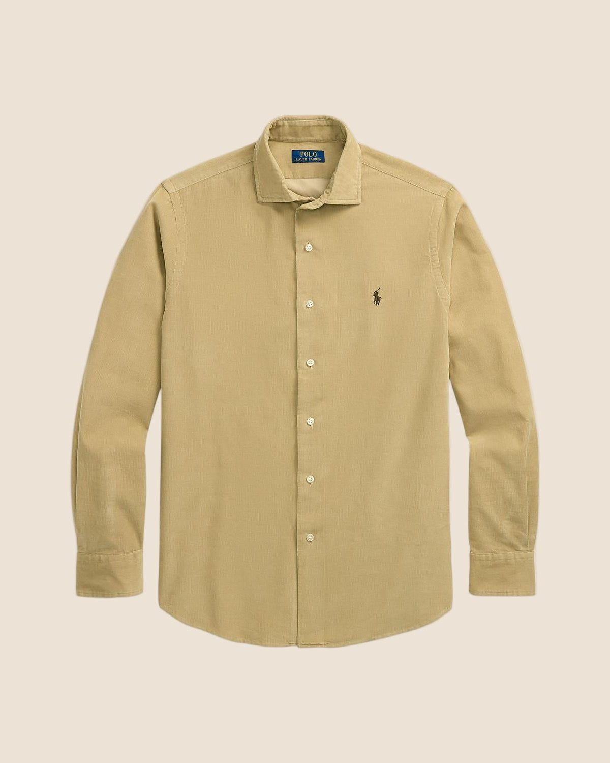 Cord Skjorte Custom Fit - Beige