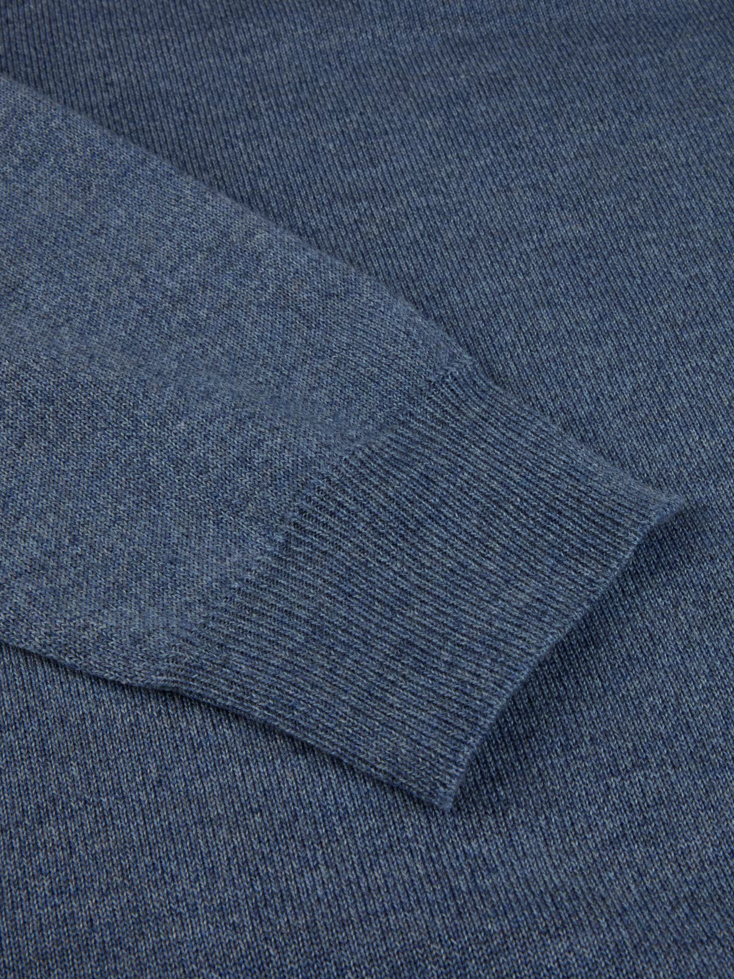 Rundhals Merino - Jeans blå