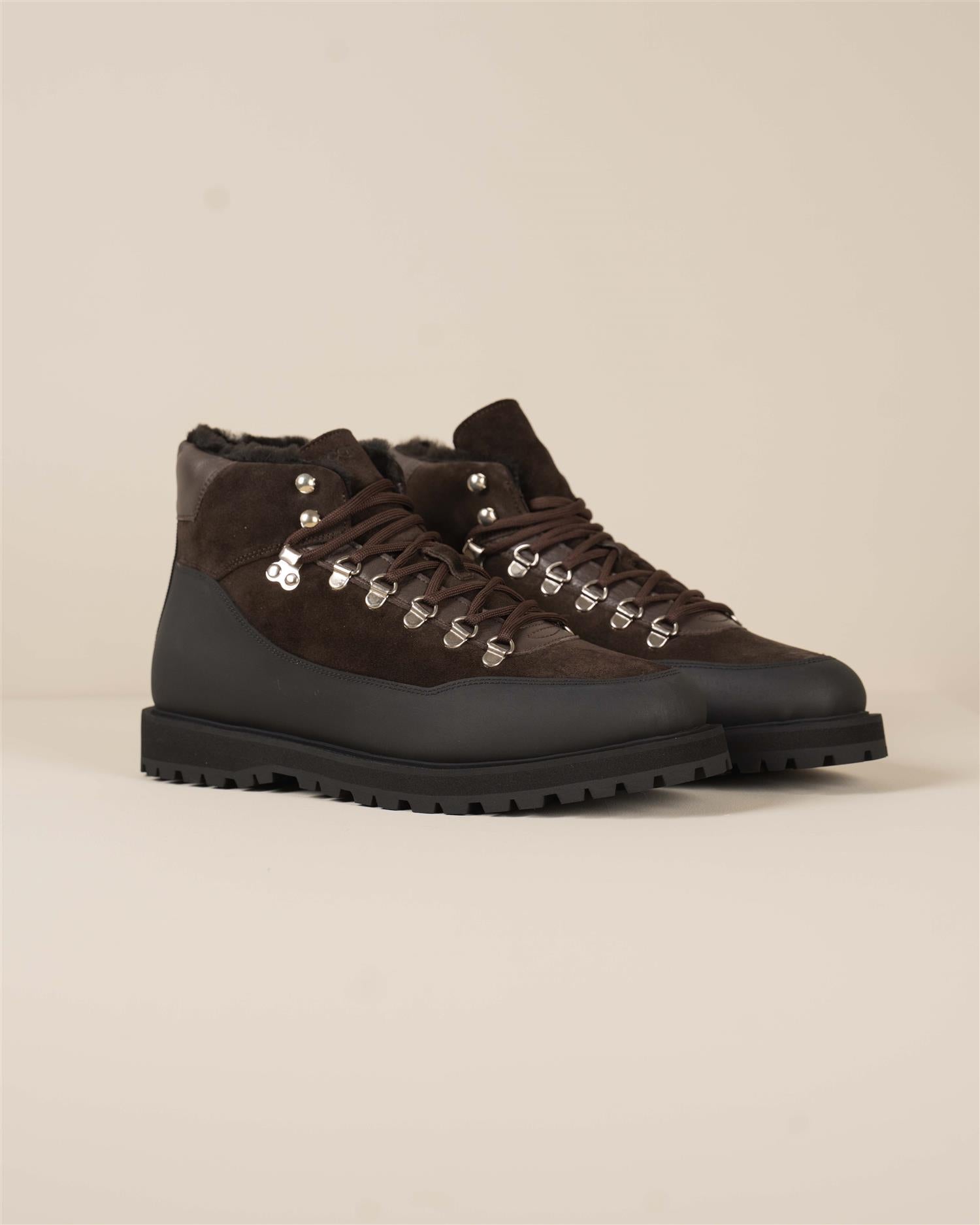Terrein Boot W/Rubber Panel and Sherling - Brun