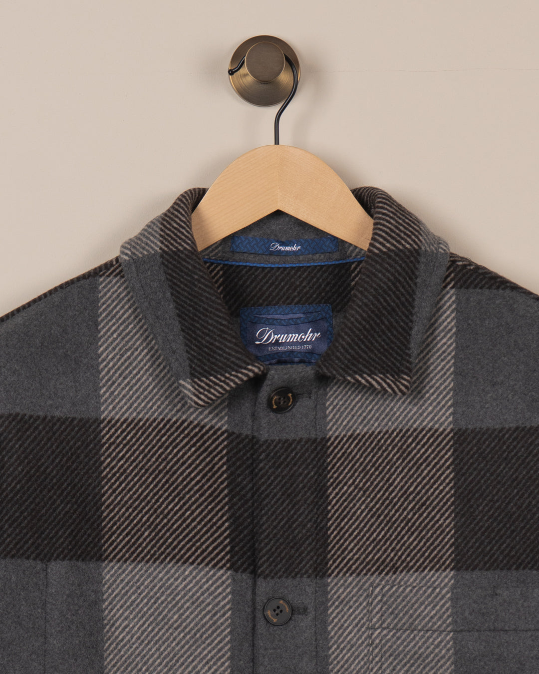 Checked Working Jacket - Brun/grå
