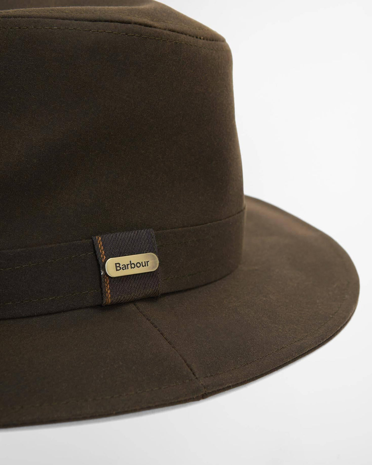 Fedora hatt i vokset bomull - Oliven