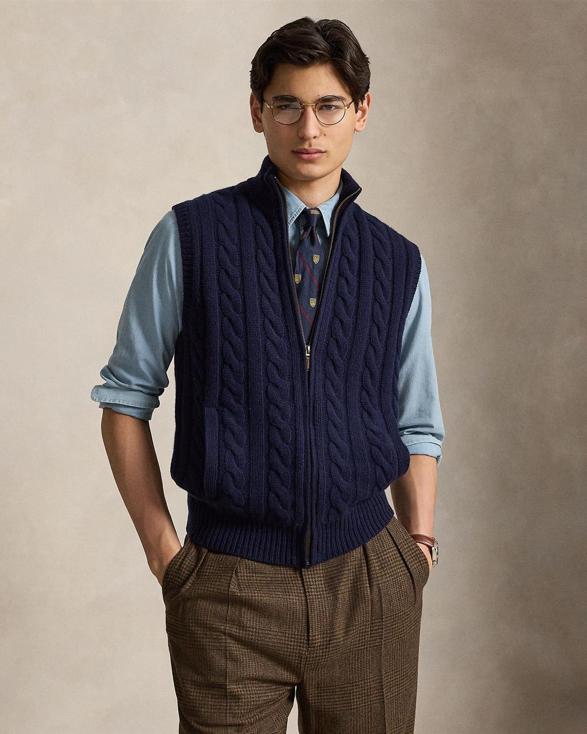 Vest m/Zip - Navy
