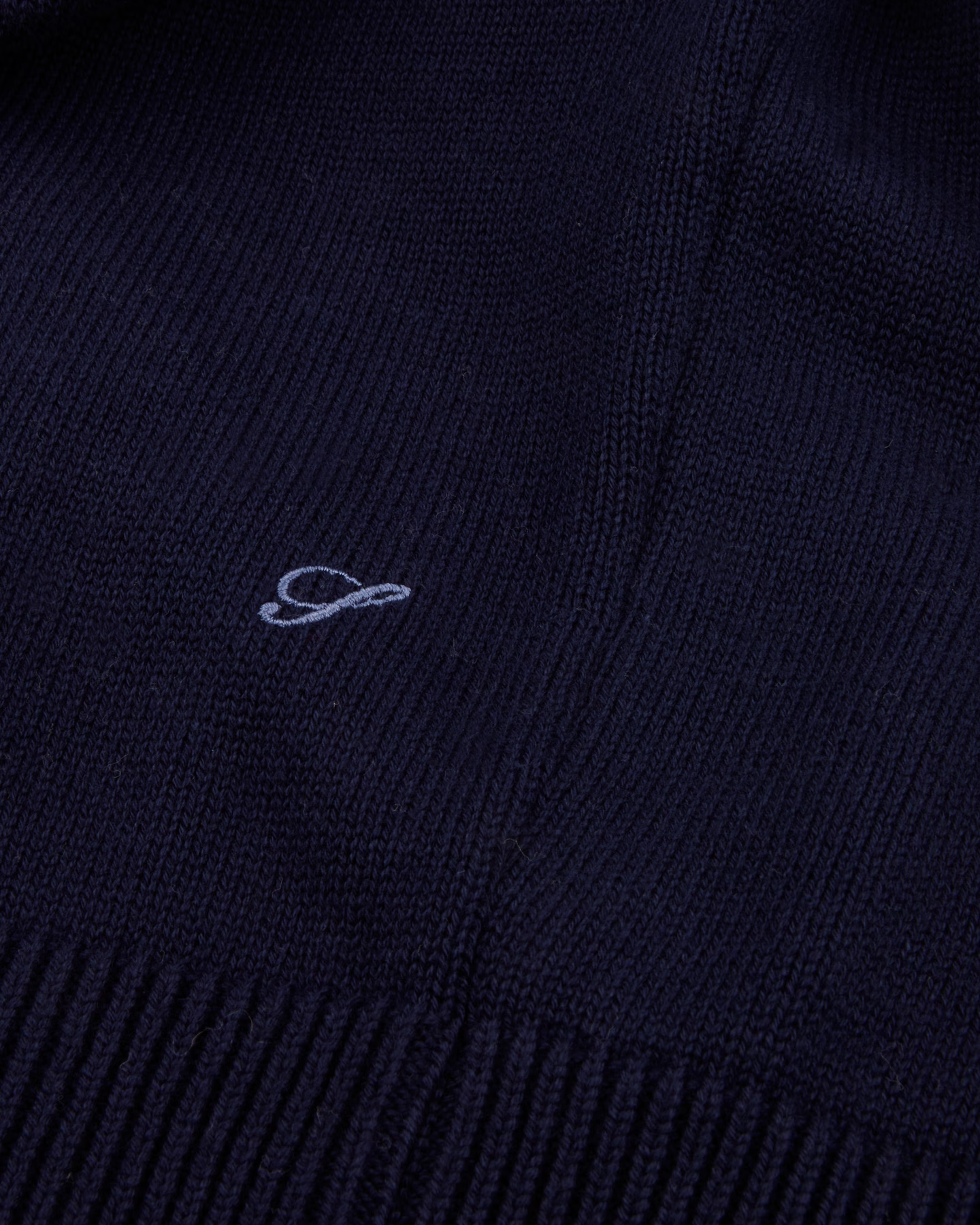 Rundhals Genser Bomull - Navy