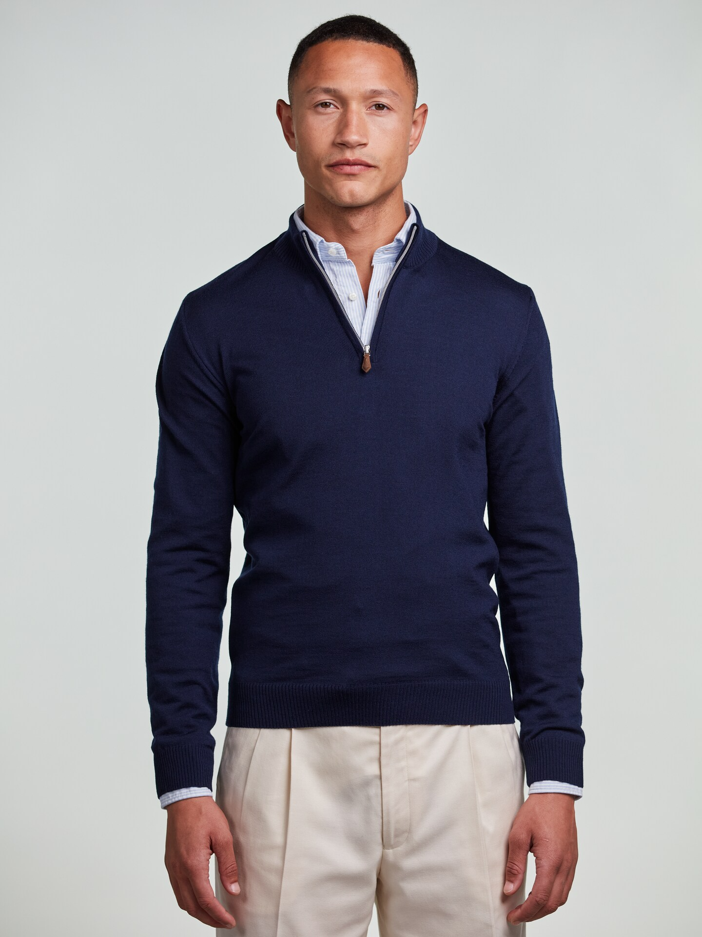 Half-Zip Merino - Navy