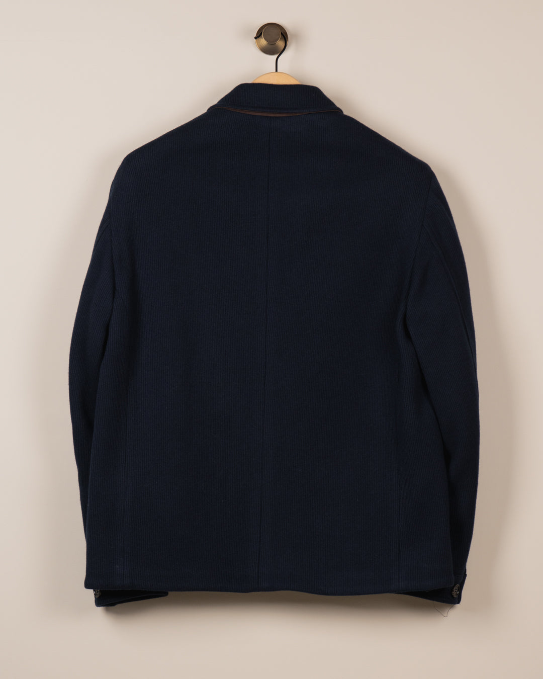 Knitted Shirt Jacket - Navy