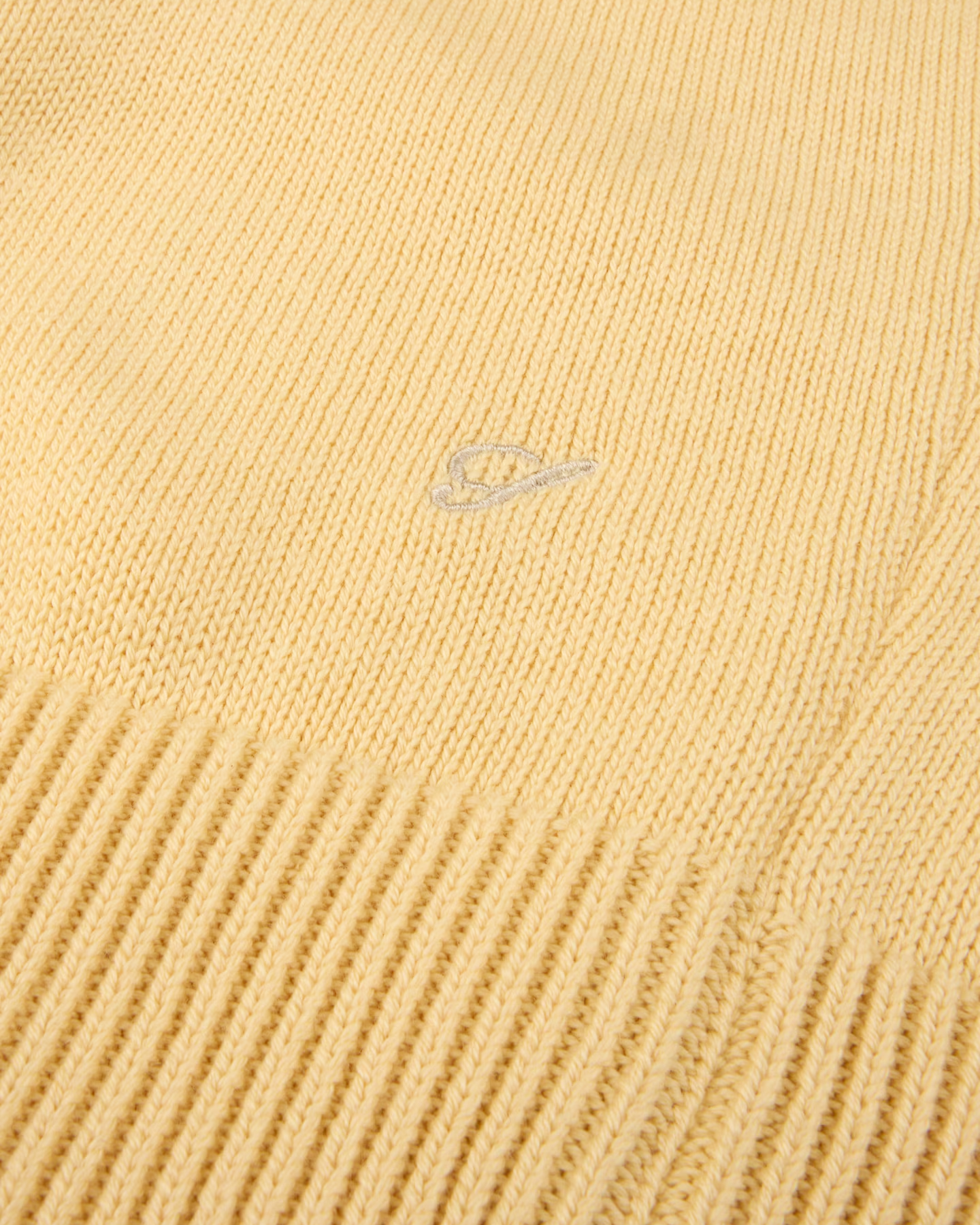 Rundhals Genser Bomull - Gul
