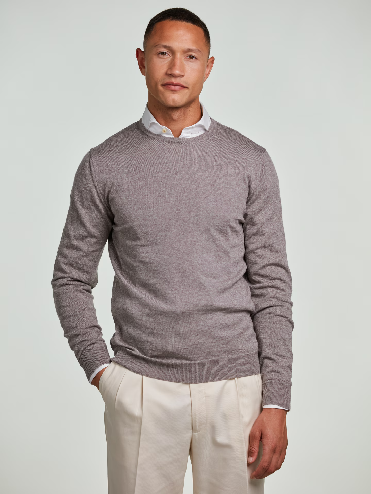 Merino Crew neck - Brun