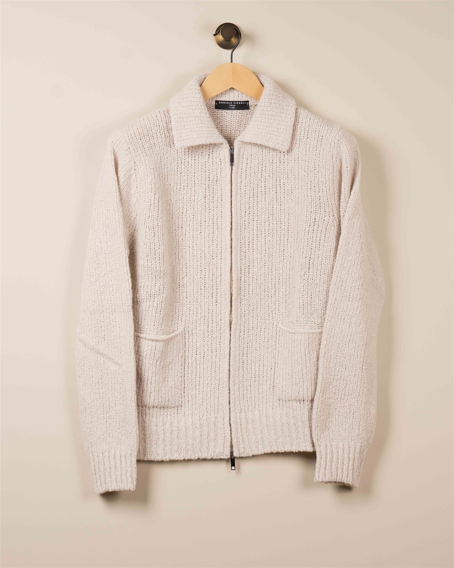 Full Zip Superfine Merino - Krem