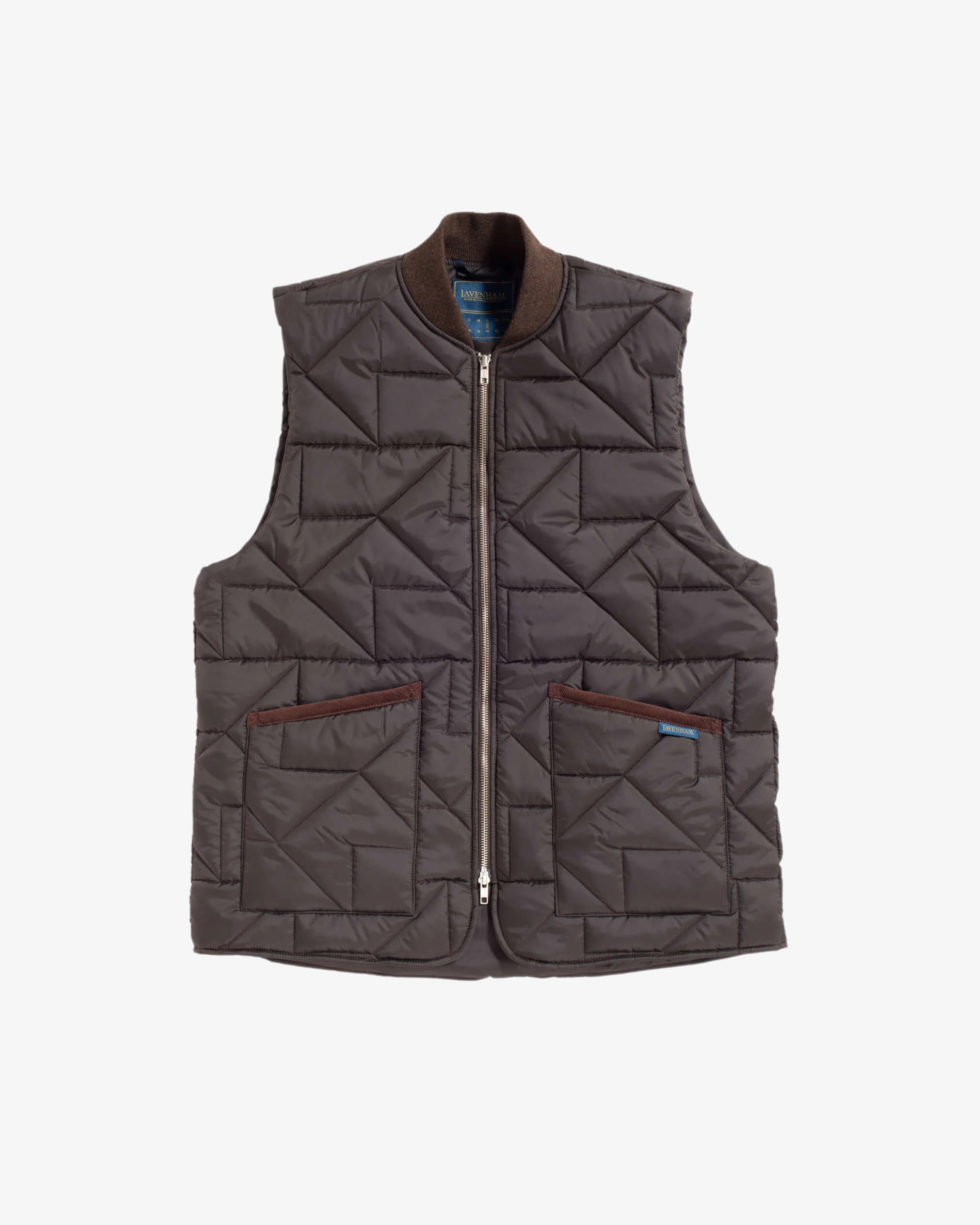 BIG QUILT BOMBER GILET - Brun