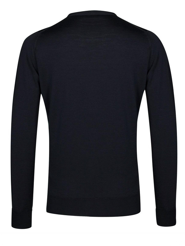 Bryn Extra Fine Merino Cardigan Navy-JOHN SMEDLEY-www.gunnaroye.no