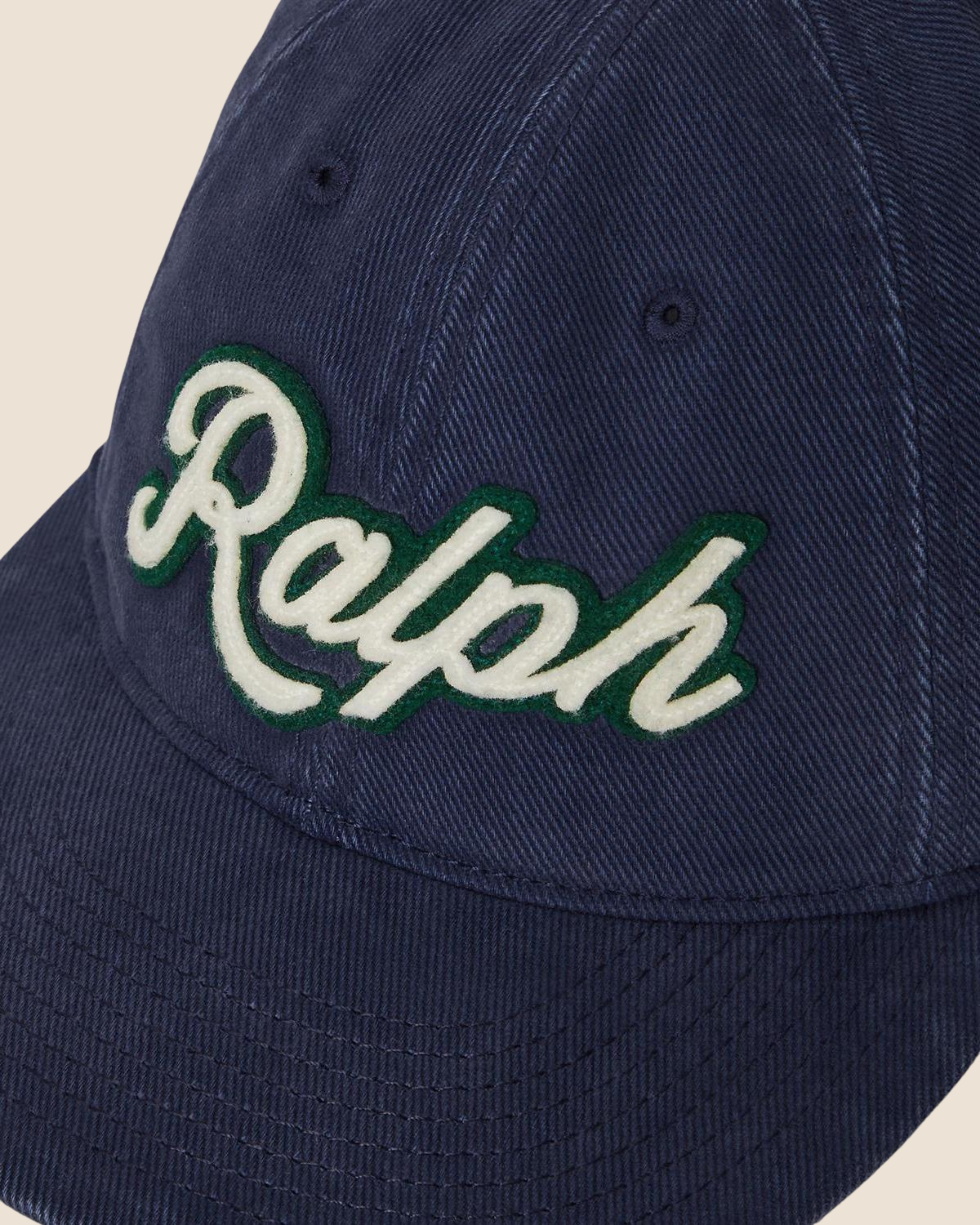 Caps med broderi - Mørkeblå