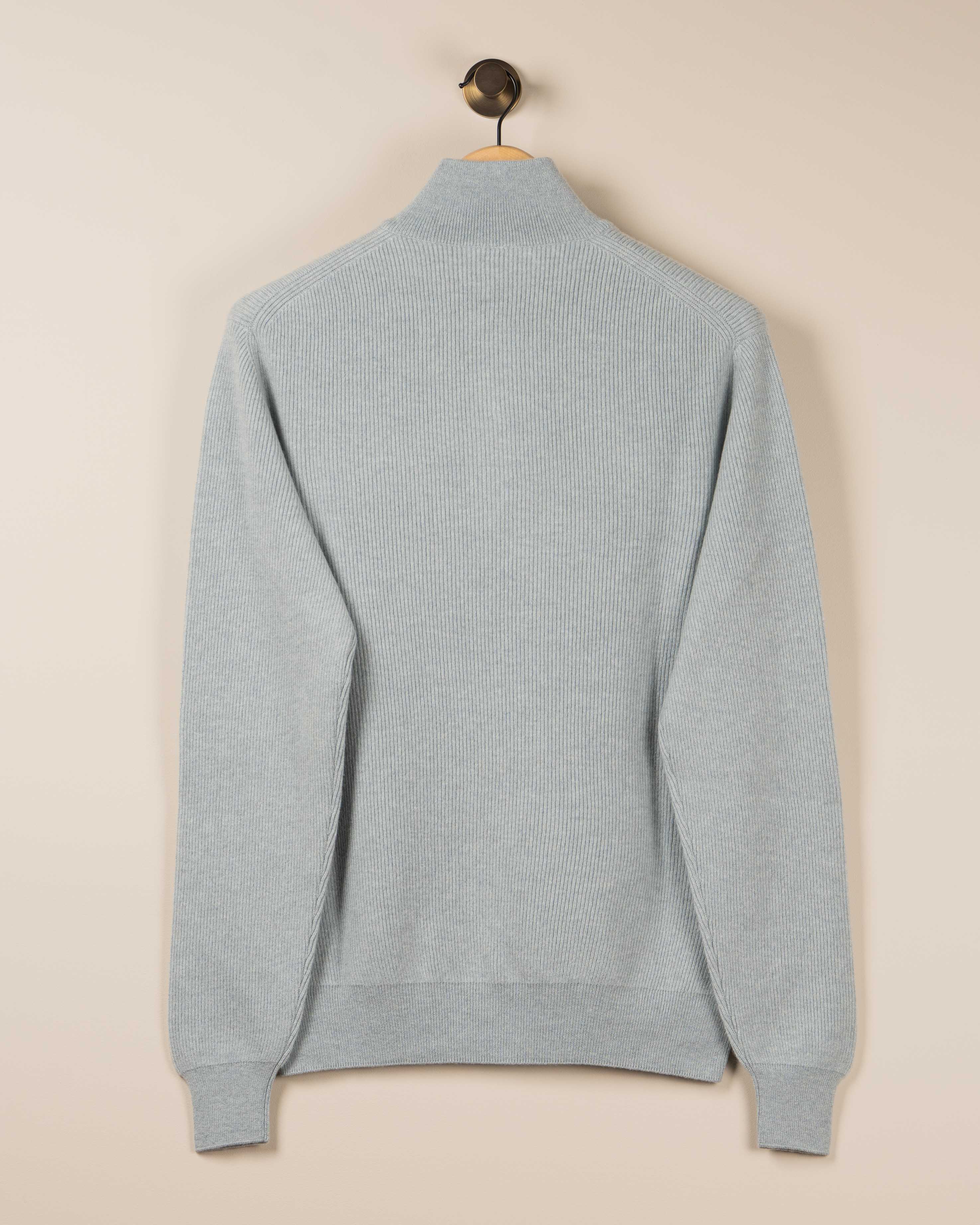 Kashmir Half-Zip Englisch Ribb - Turkis