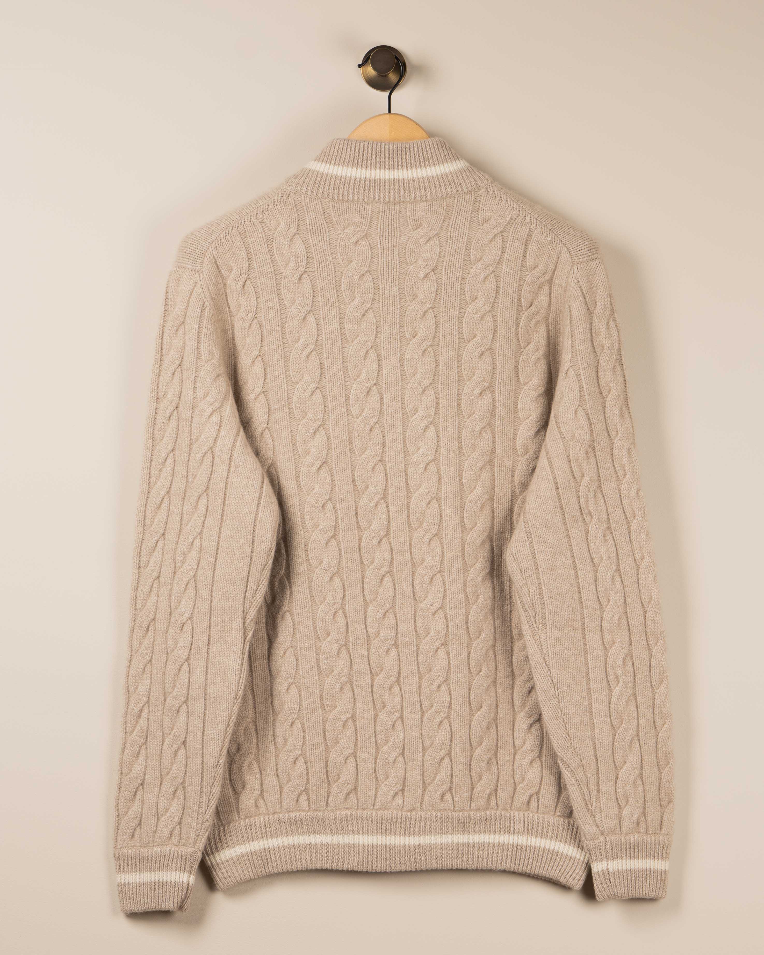 Kashmir Full-Zip Flette Jakke - Beige