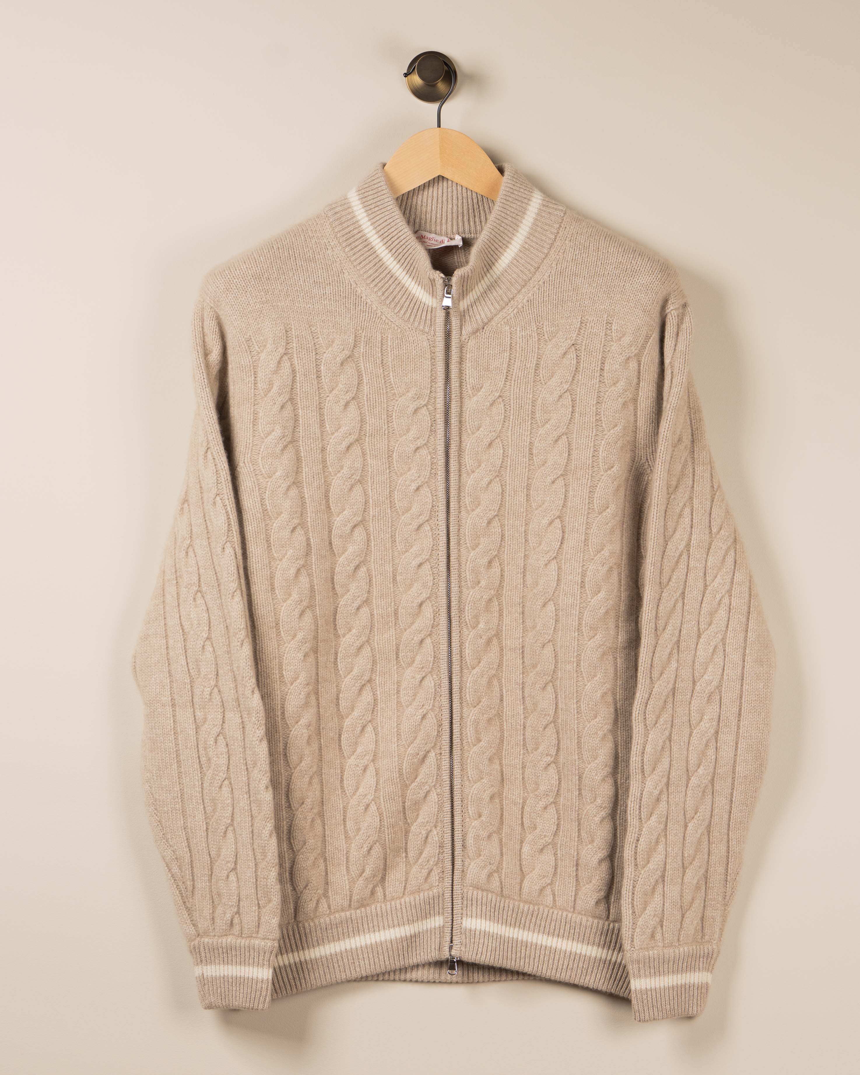 Kashmir Full-Zip Flette Jakke - Beige
