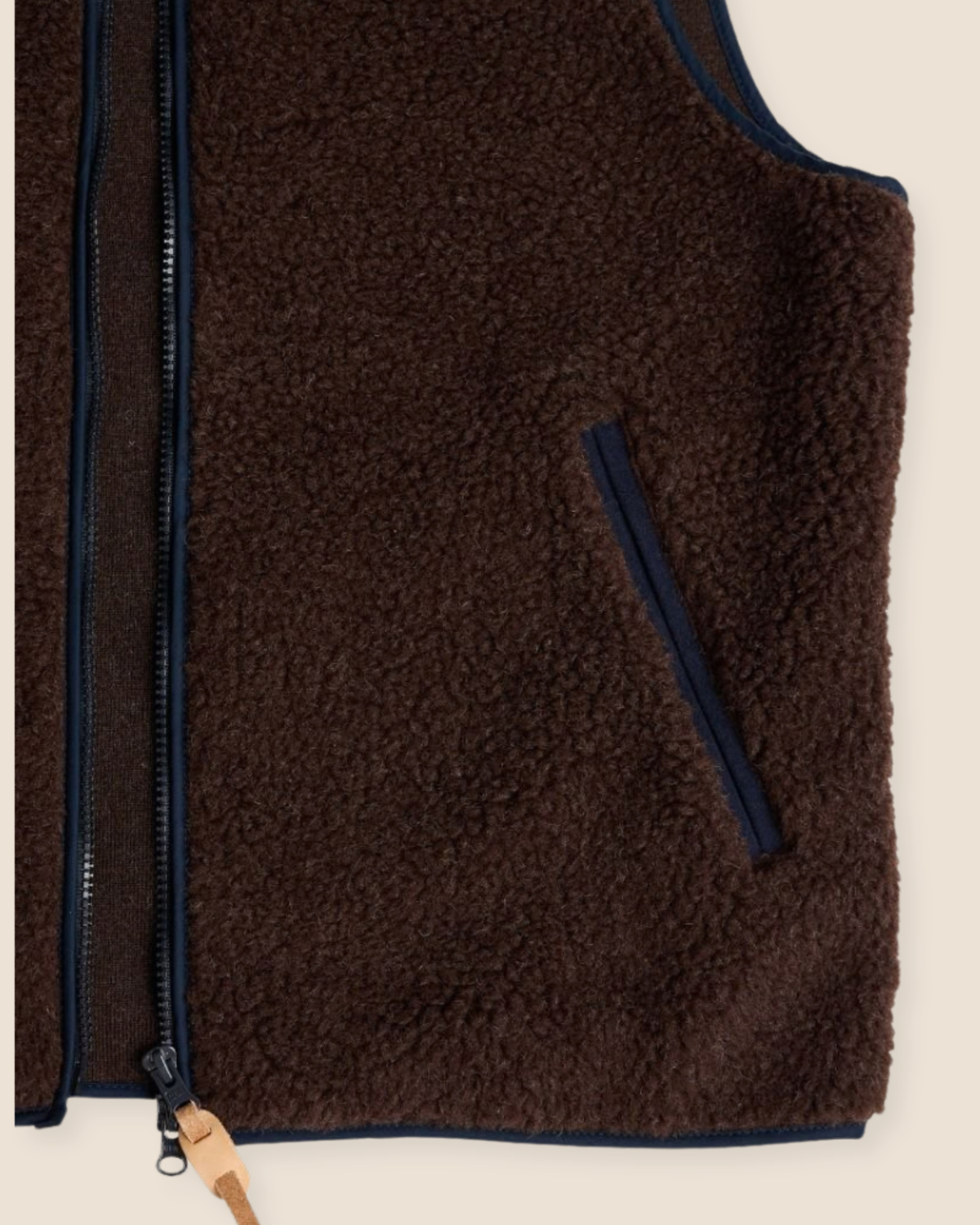 Teddy Wool Vest - Brun