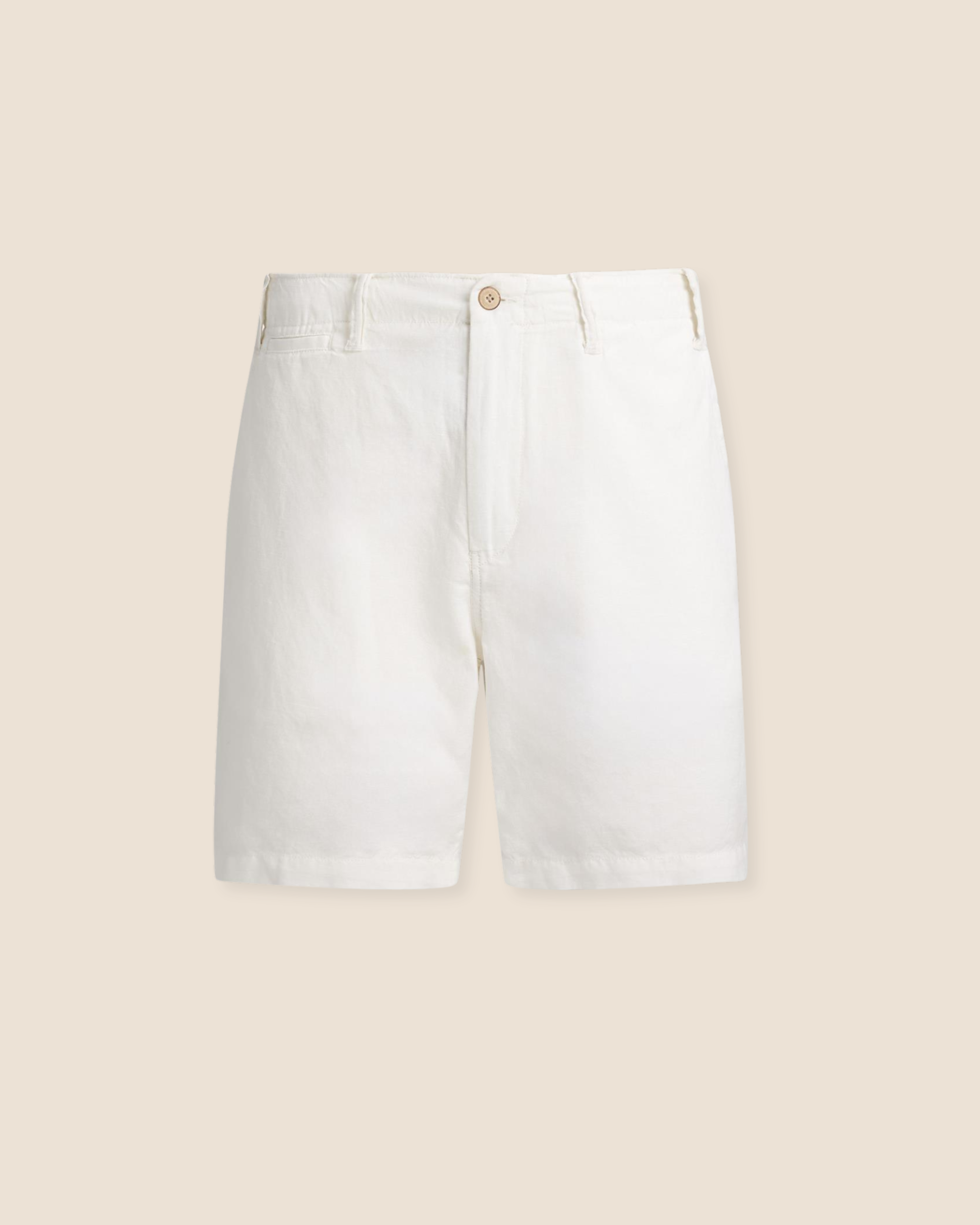 Maritim Bomull/Lin Shorts - Krem
