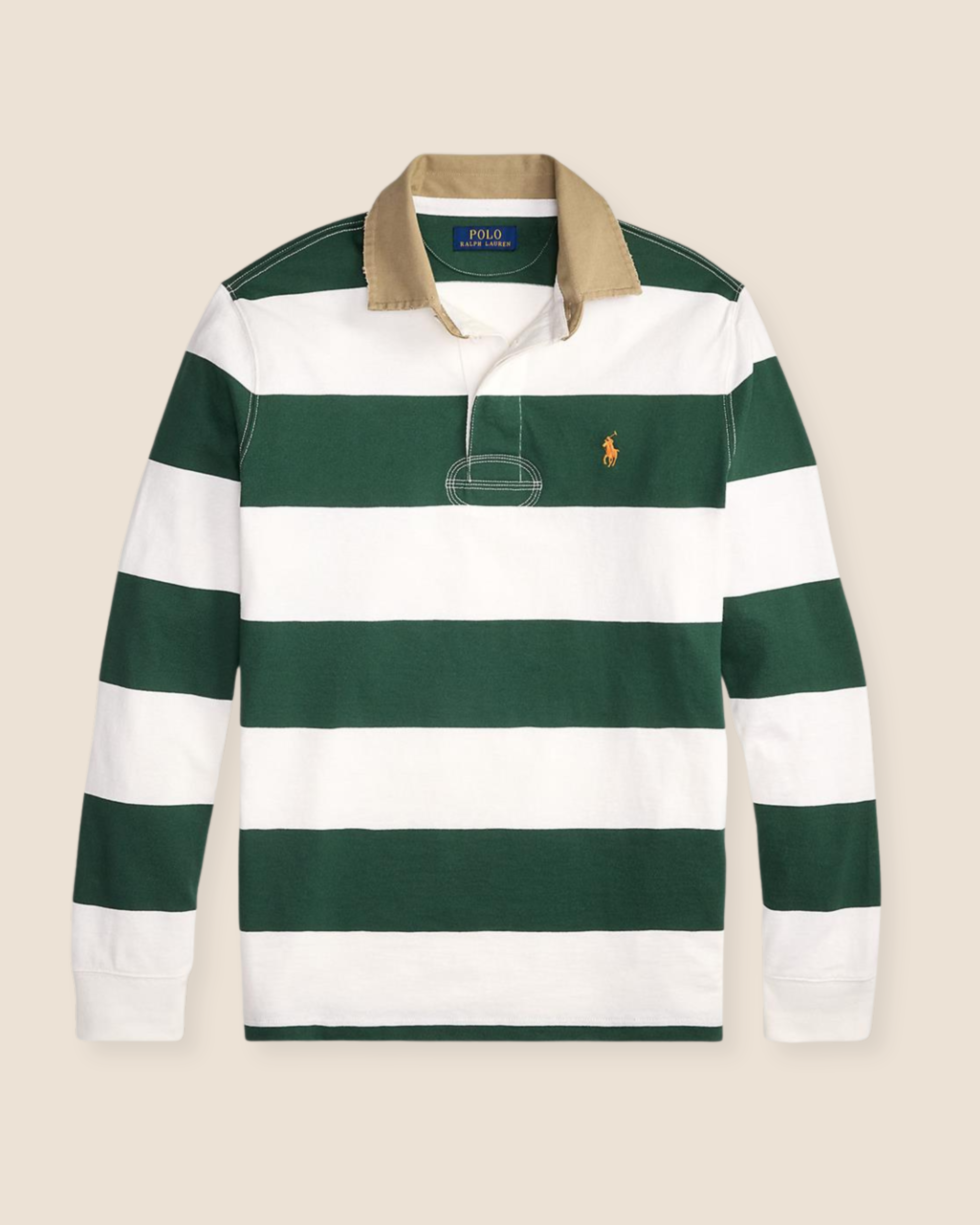 Stripet Rugby - Grønn/Krem