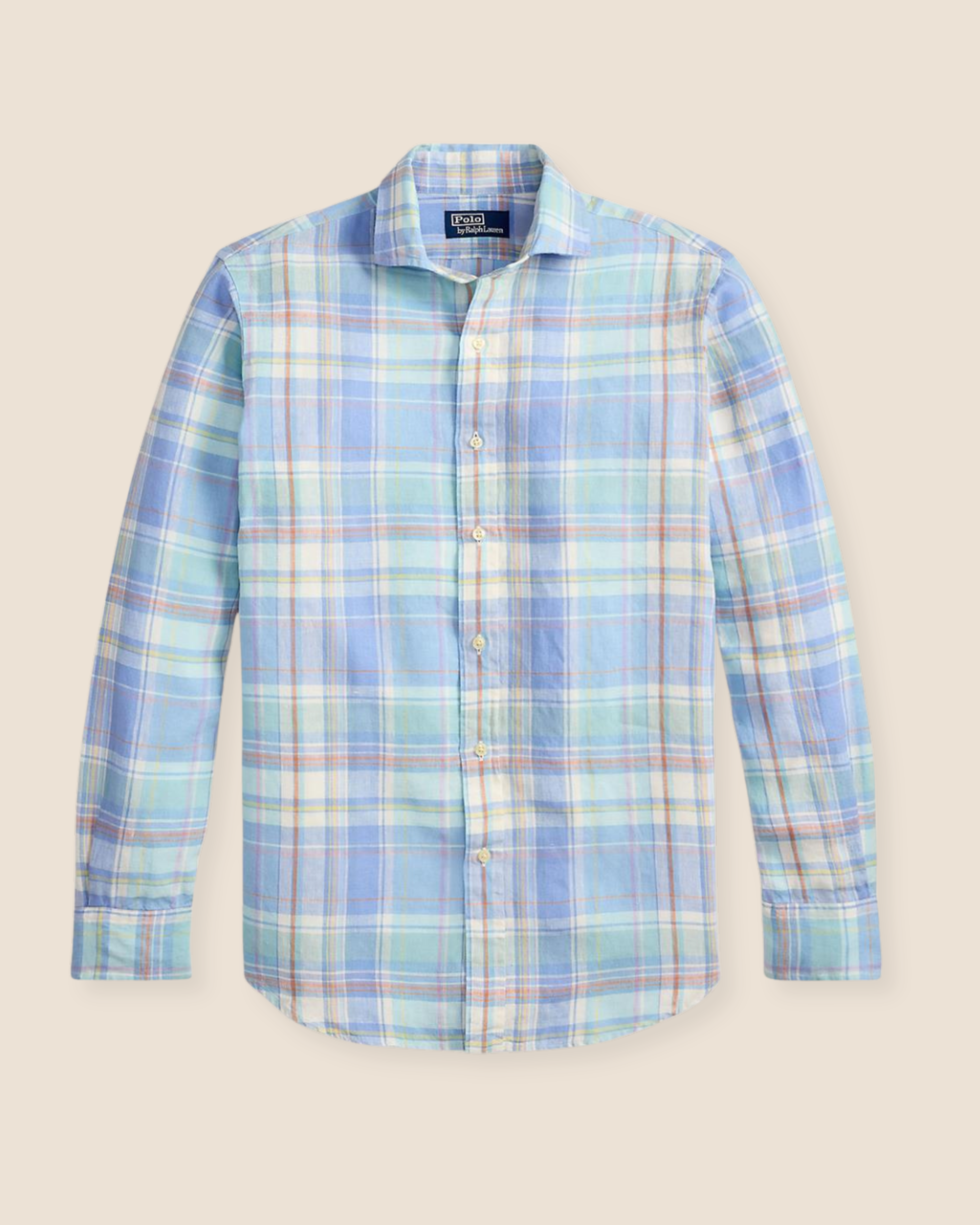 Lin Skjorte Rutet - Blå