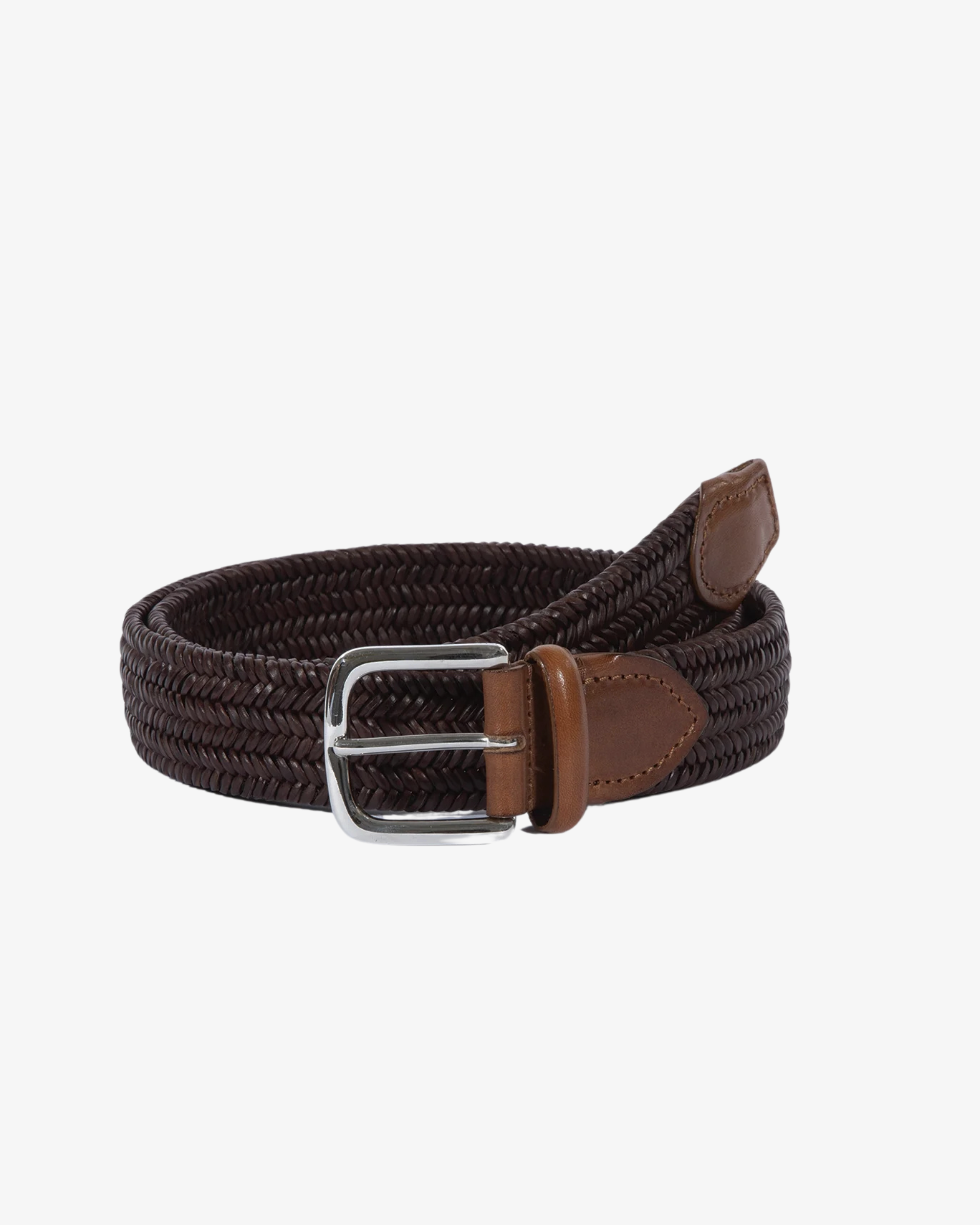 Elastic Woven Leather - Brun