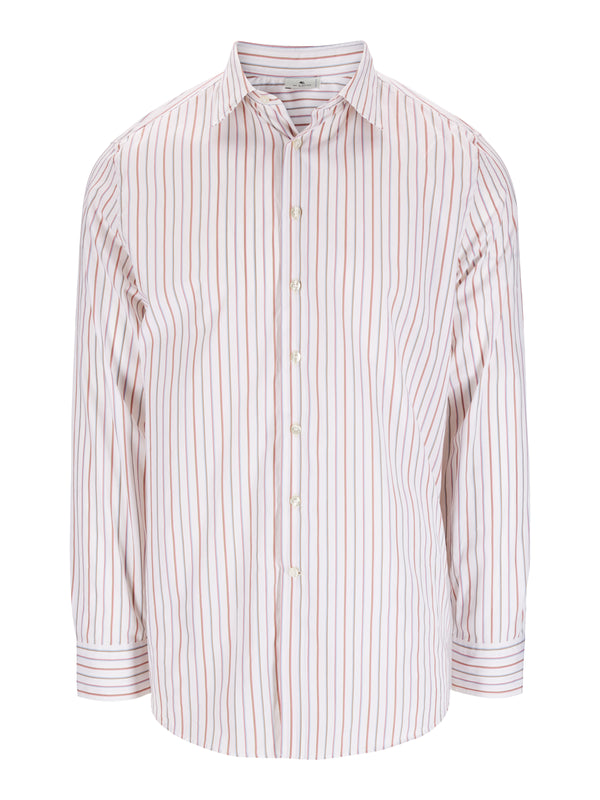 Slim-Fit Stripet bomull-Poplin skjorte-Etro S,p,A.-www.gunnaroye.no